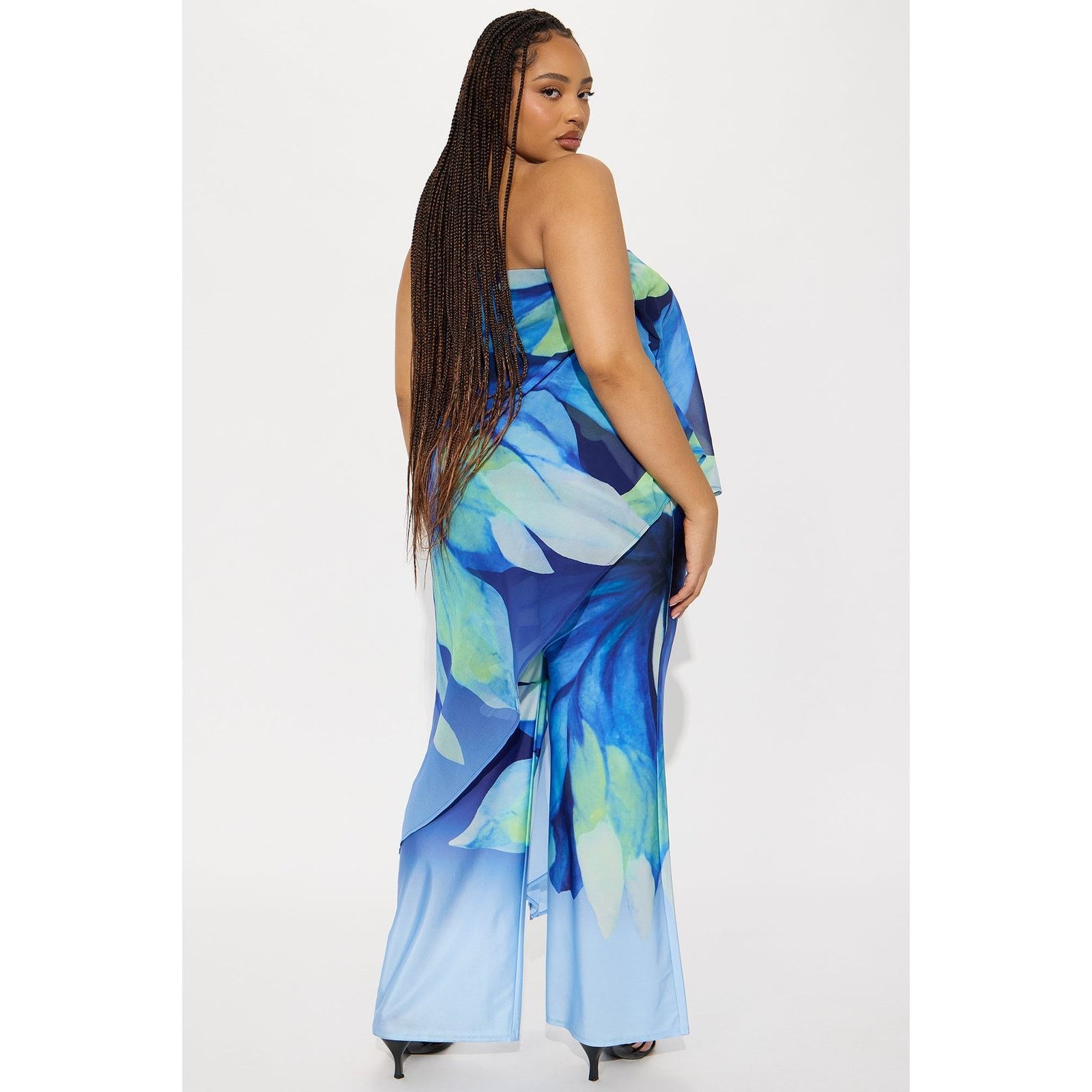 Other Danielle Flowy Floral Jumpsuit - Blue - Size XL Size 38" / US 16 / IT 52 - 6 Thumbnail