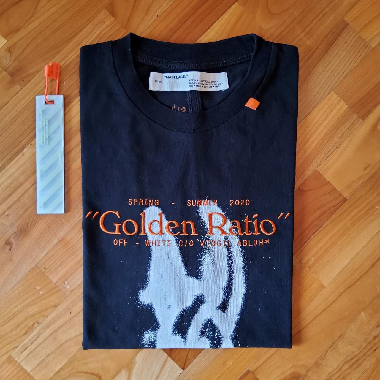 Off-White Off-White S/S slim t-shirt black white "Golden Ratio" Size US M / EU 48-50 / 2 - 1 Thumbnail