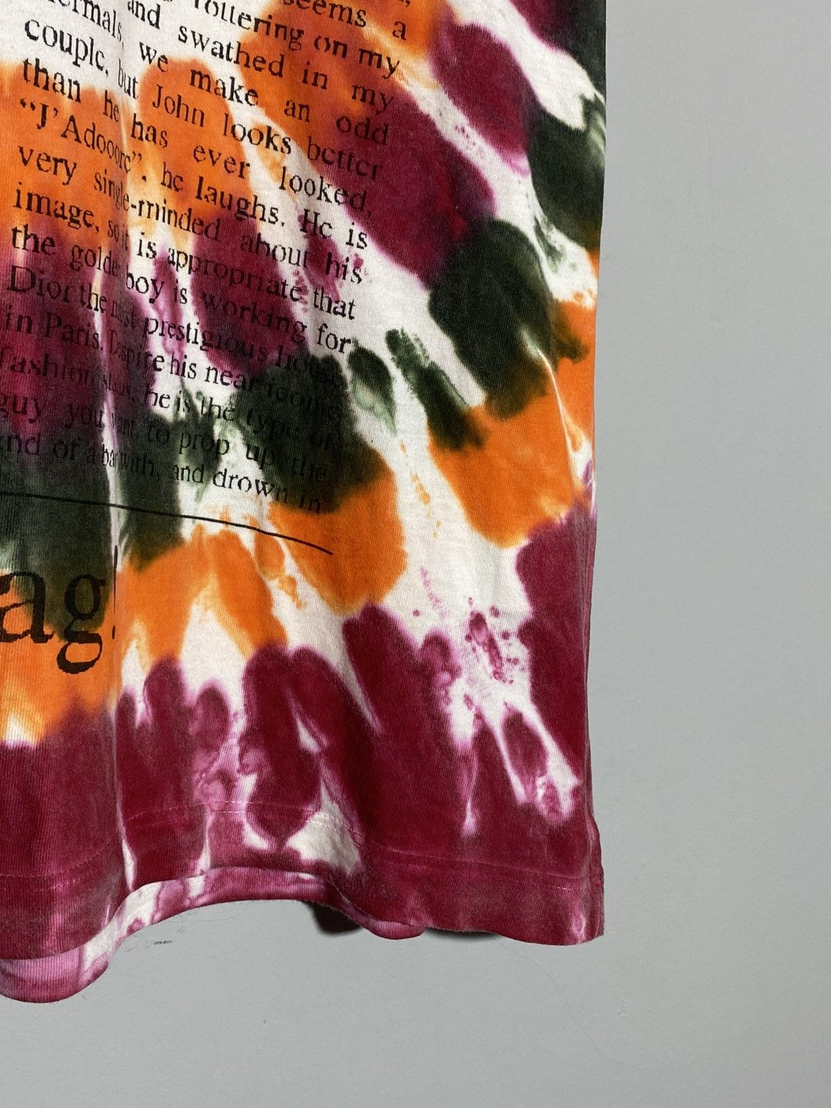 John Galliano John Galliano Newspaper Gazette Tie Dye T-shirt Size US XL / EU 56 / 4 - 8 Thumbnail