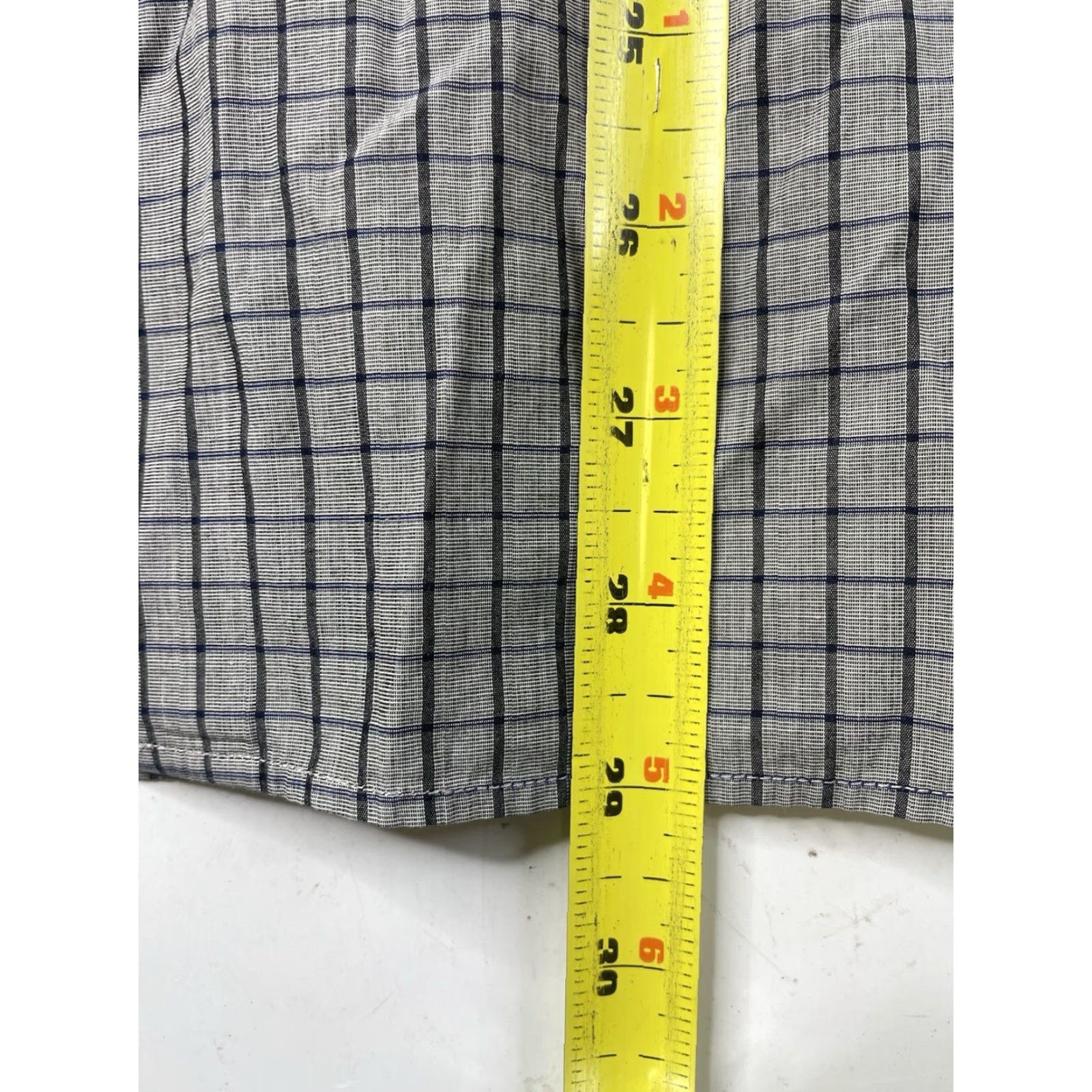 John Varvatos John Varvatos Star USA Dress Shirt SLIM FIT Gray Check Button Down 16.5 34/35 Mens Regular 16.5 Gray Shirt Size 46R - 6 Thumbnail