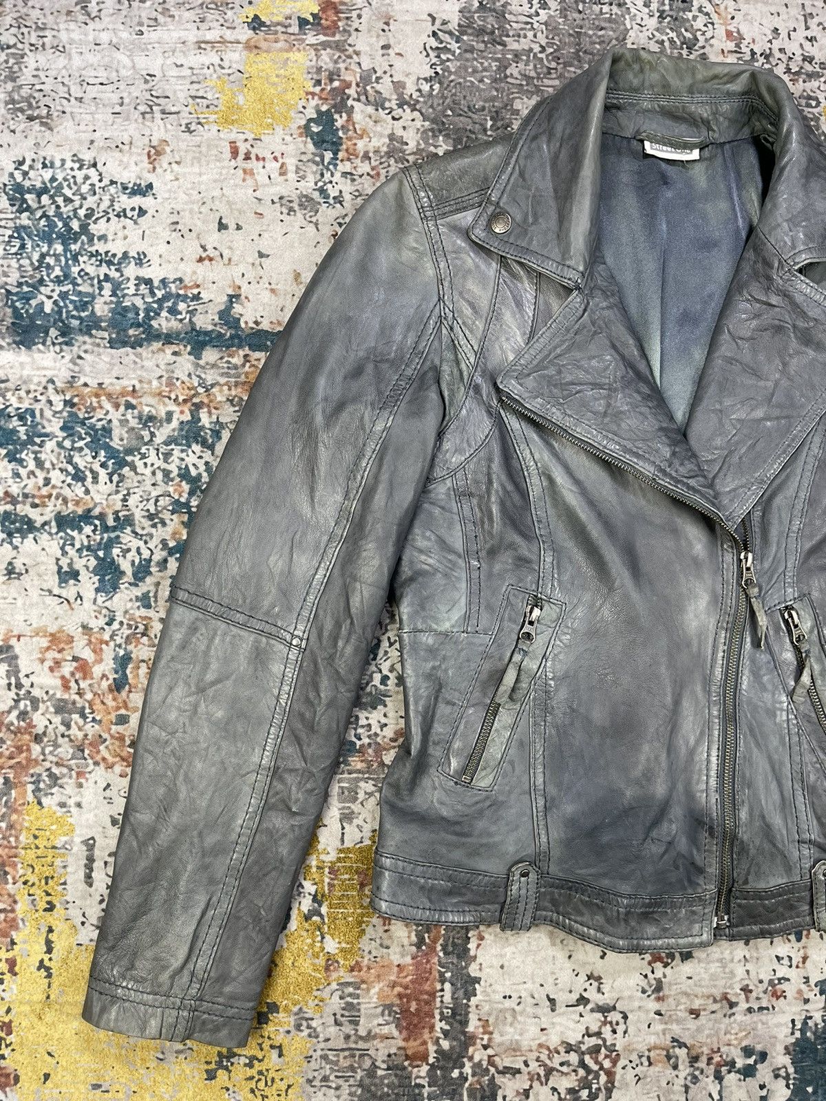 Genuine Leather Street One Sheep Leather Double Collar Biker Jackets Size S / US 4 / IT 40 - 4 Thumbnail