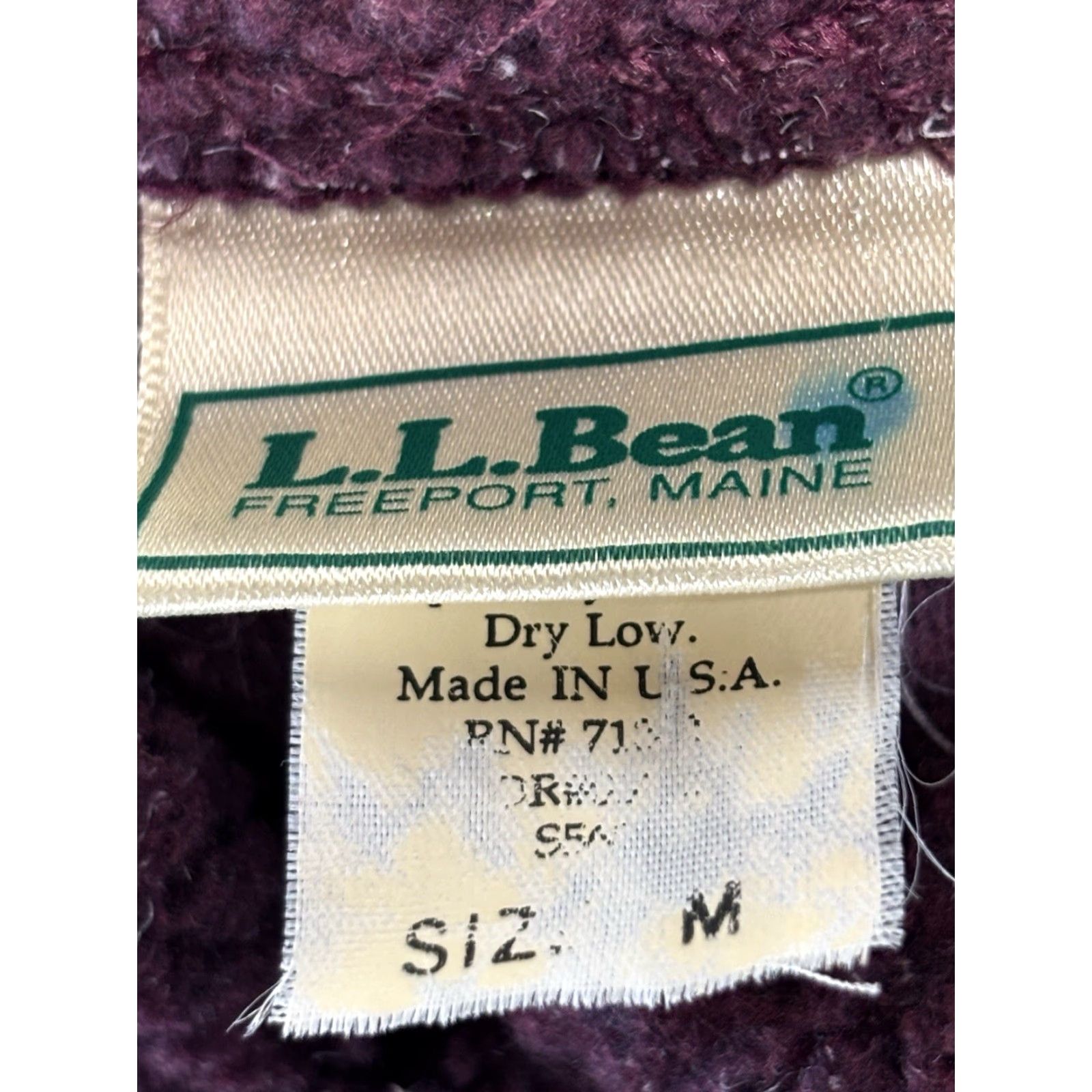 Vintage VINTAGE L.L. Bean Fleece Pullover Sweater Medium Burgundy USA 1/2 Button Womens Size M / US 6-8 / IT 42-44 - 6 Thumbnail