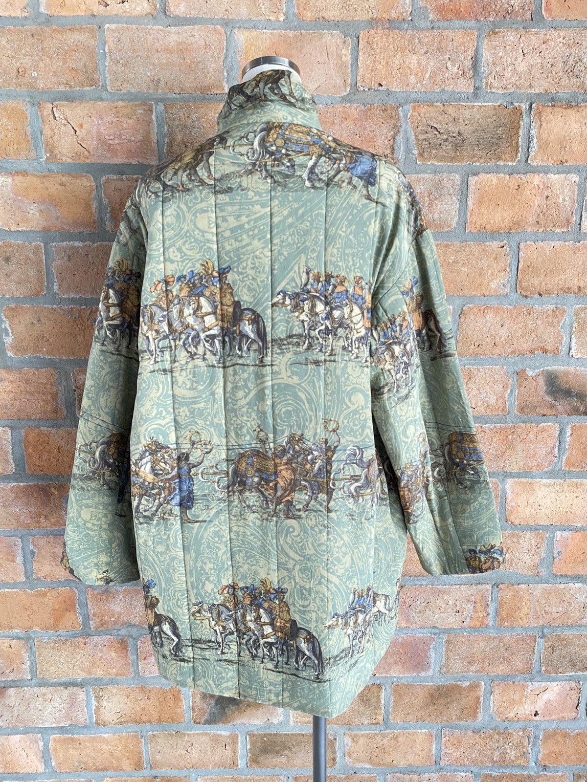 Burberry Burberrys Oversized Green Coat with Classic Print. Size ONE SIZE - 14 Thumbnail