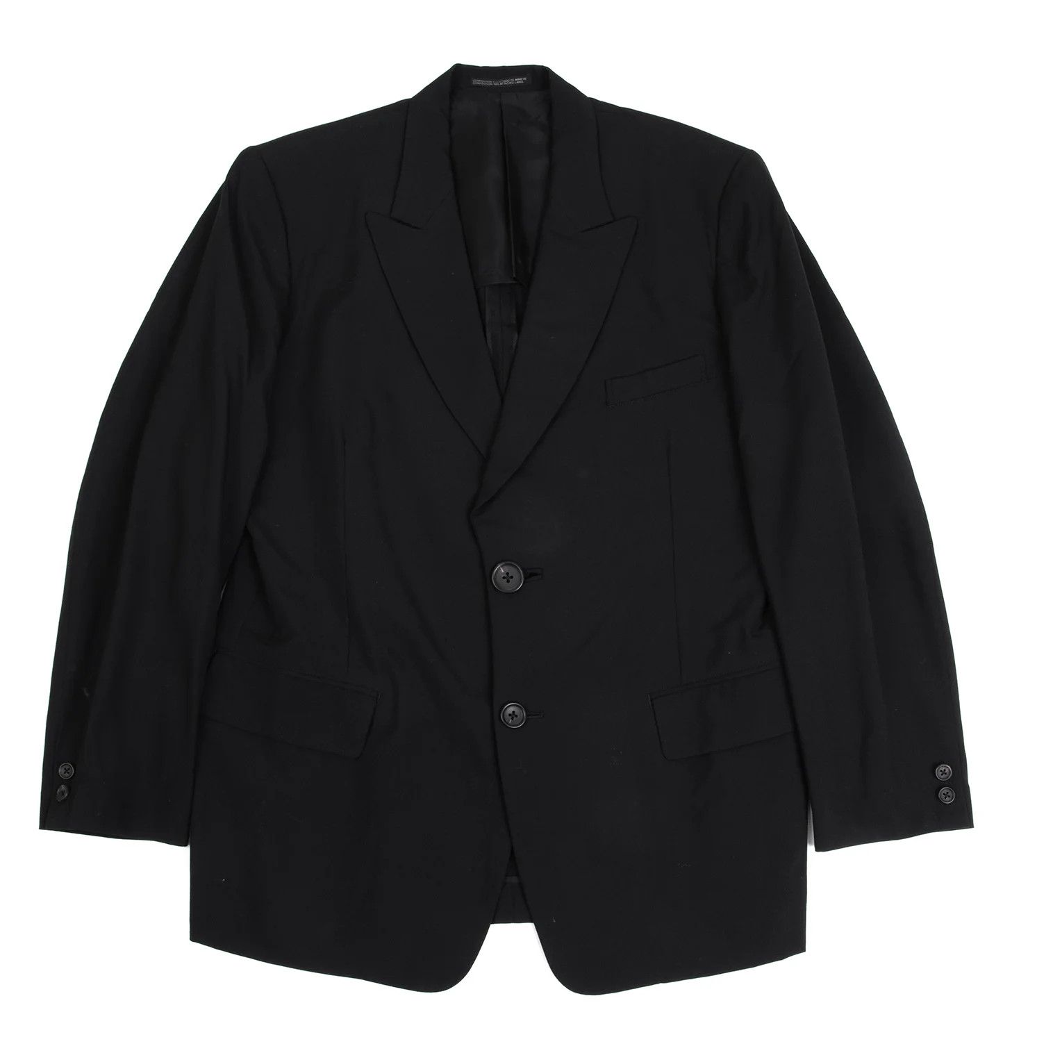 Yohji Yamamoto Yohji Yamamoto Wool Peak Lapel Jacket Size US M / EU 48-50 / 2 - 1 Thumbnail