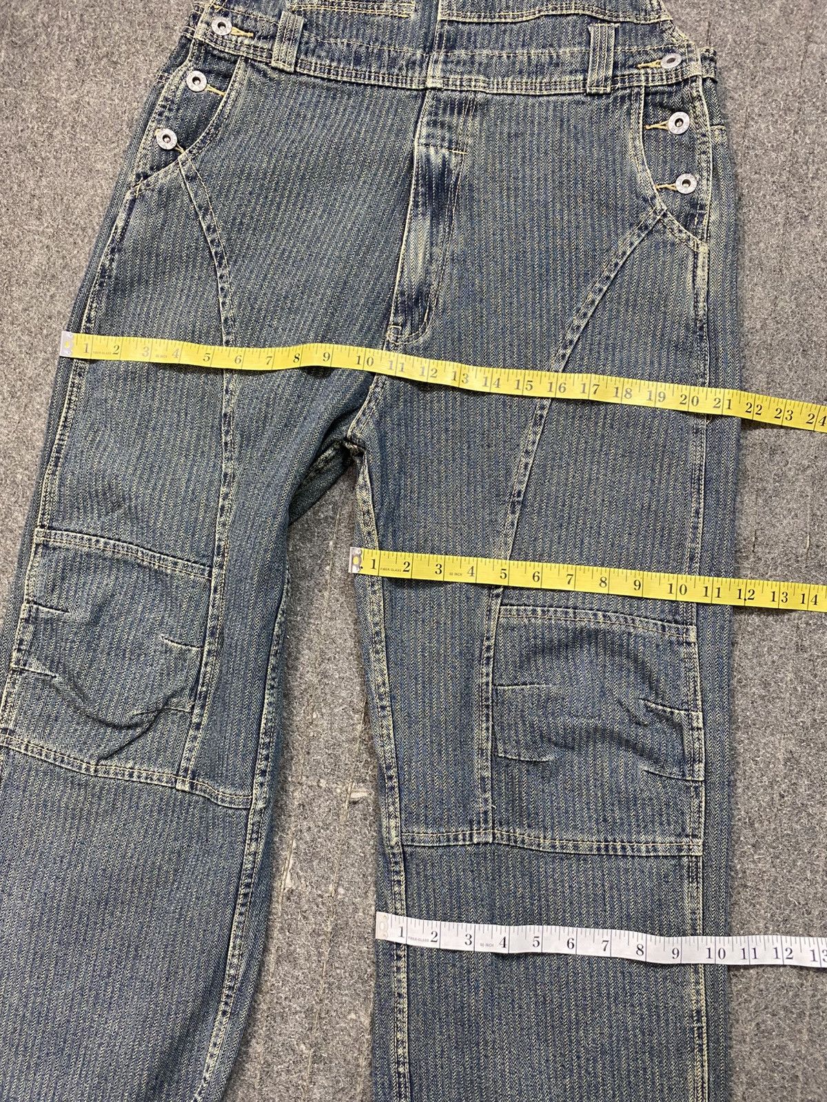 PPFM PPFM Bib Overall Striped Twill Double Knee Denim Size 34 Size US 34 / EU 50 - 10 Thumbnail