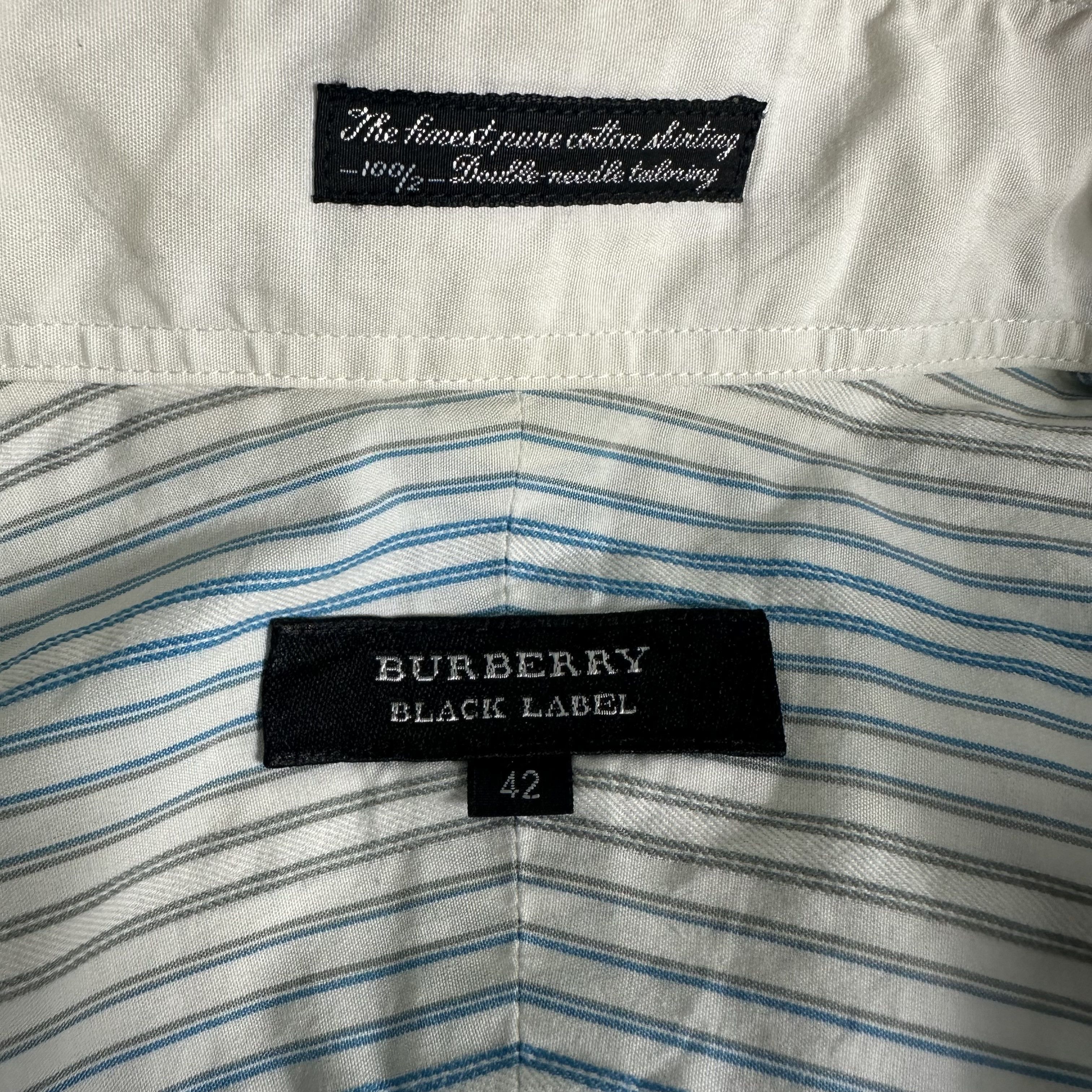 Burberry × Designer × Vintage 🔥RARE🔥Vintage Burberry Black Label Stripes Button Up Shirt Size US XS / EU 42 / 0 - 6 Thumbnail