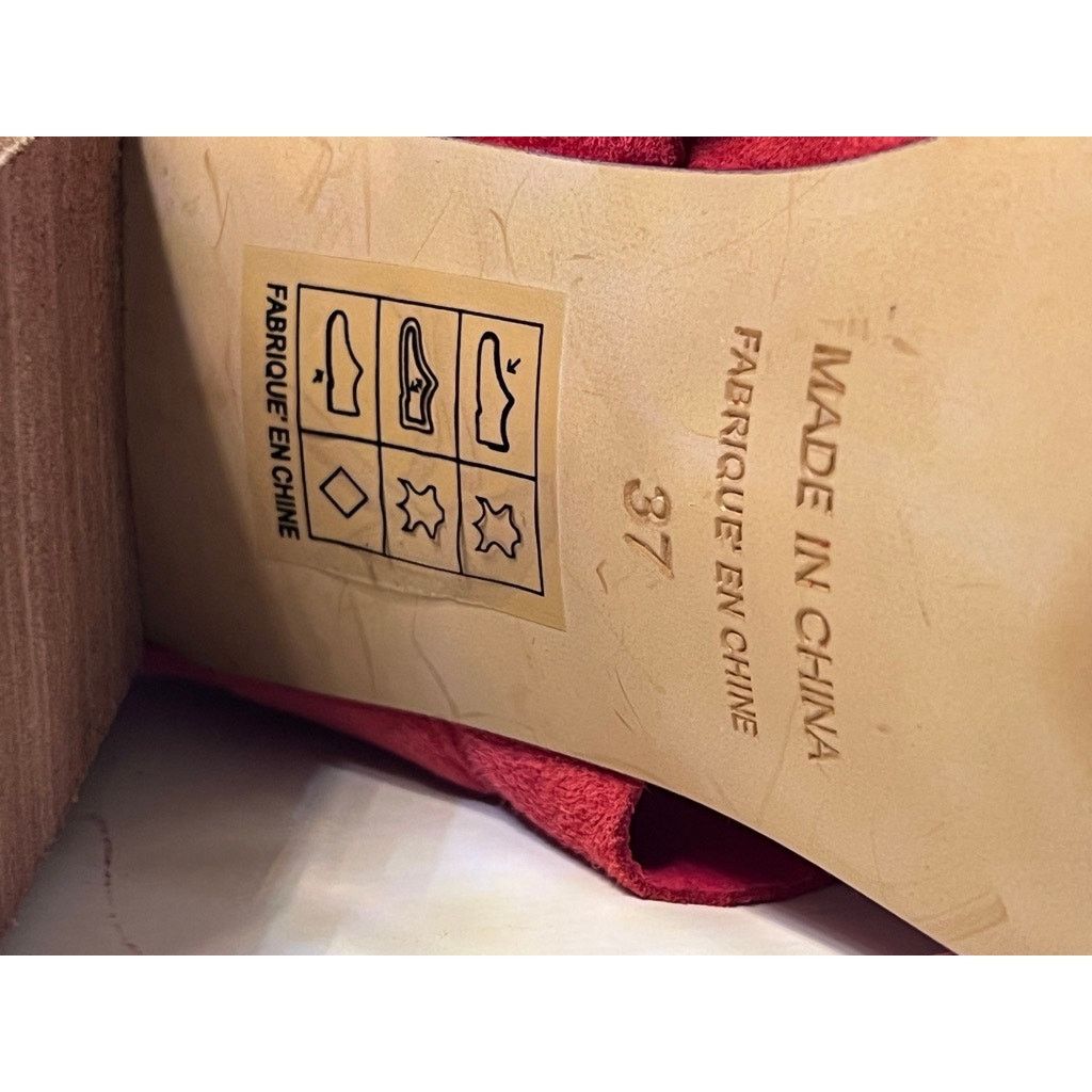 Free People Free People Rosie Ruffle Stacked Heel Red Size EU 37 US 6.5 Size US 6.5 / IT 36.5 - 12 Thumbnail