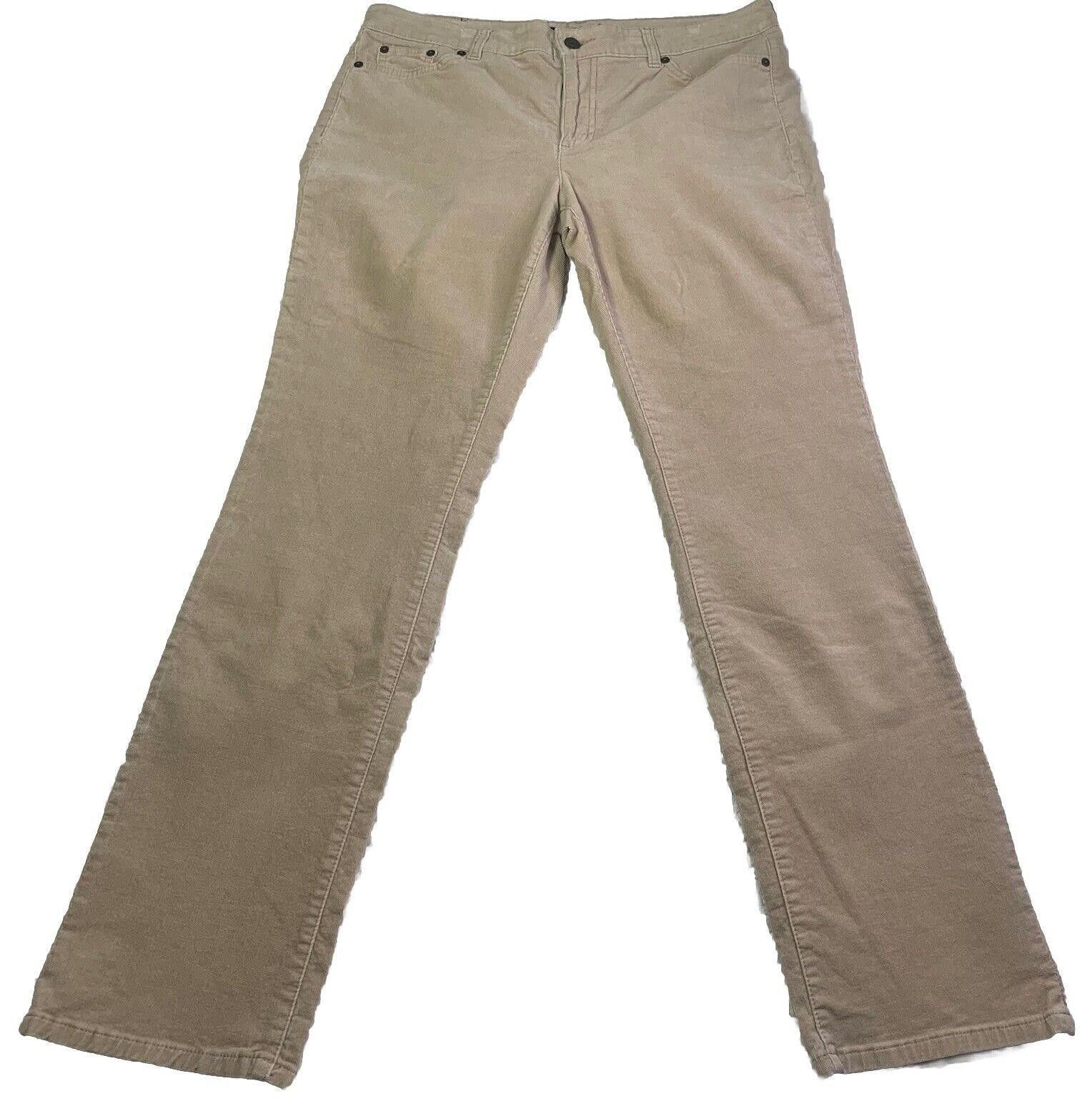 Lauren Ralph Lauren LRL Ralph Lauren Jeans Corduroy Pants Women's Size 10 Tan Size 32" / US 10 / IT 46 - 1 Thumbnail