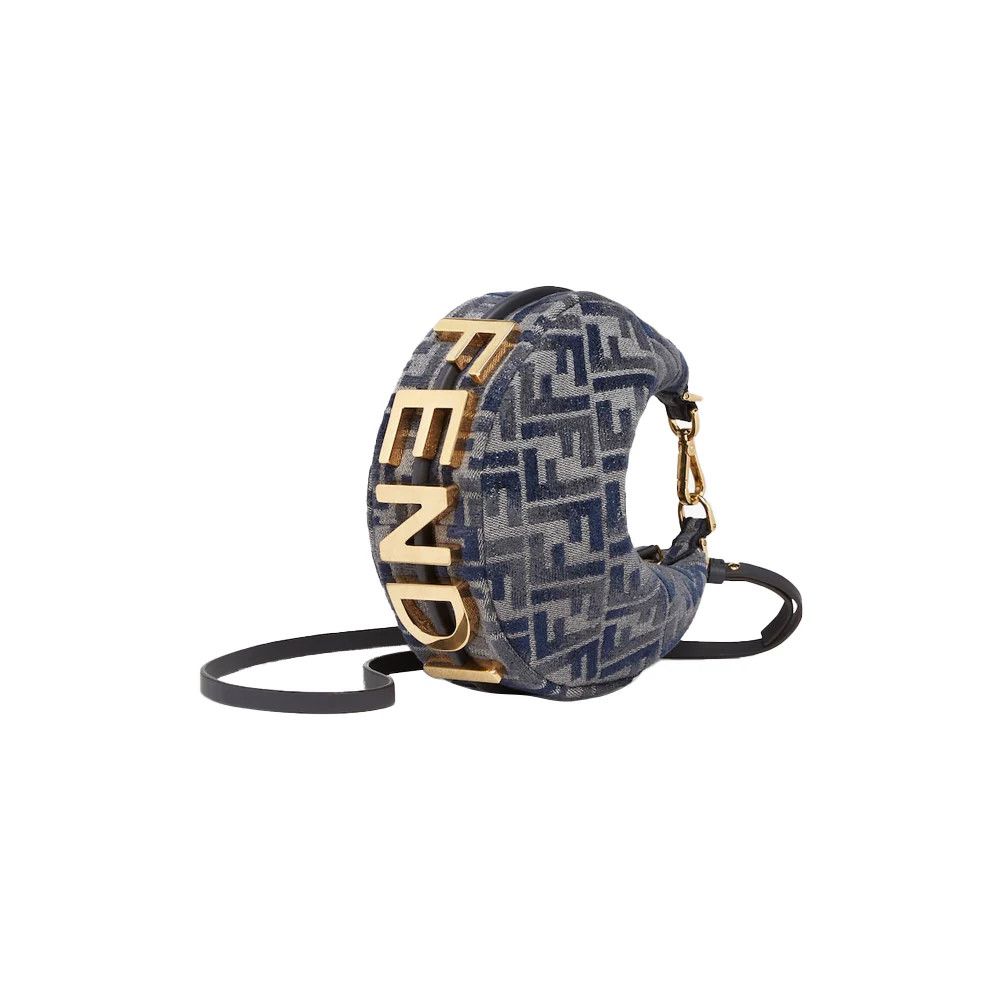 Fendi o1s1wg111025 Size: OS / Graphy Hobo Bag in Blue Size ONE SIZE - 1 Thumbnail