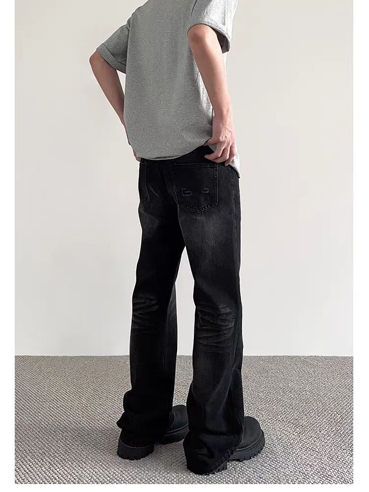 Japanese Brand × Jean Vintage high street micro flare washed and distressed jeans Size US 32 / EU 48 - 3 Thumbnail