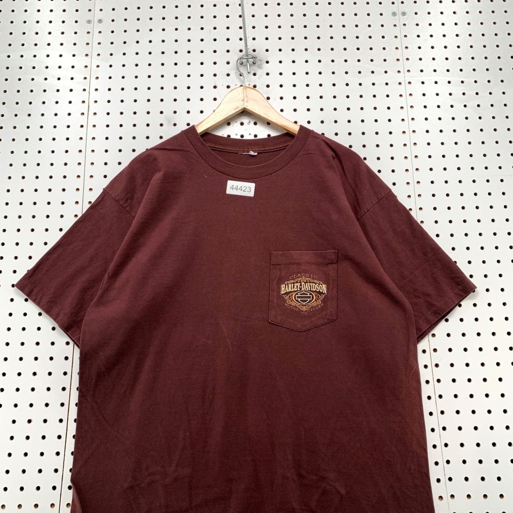 Harley Davidson VINTAGE Harley Davidson Pocket T Shirt Mens Large Maroon Thunder Mountain Loveland CO Motorcycle Size US L / EU 52-54 / 3 - 3 Thumbnail