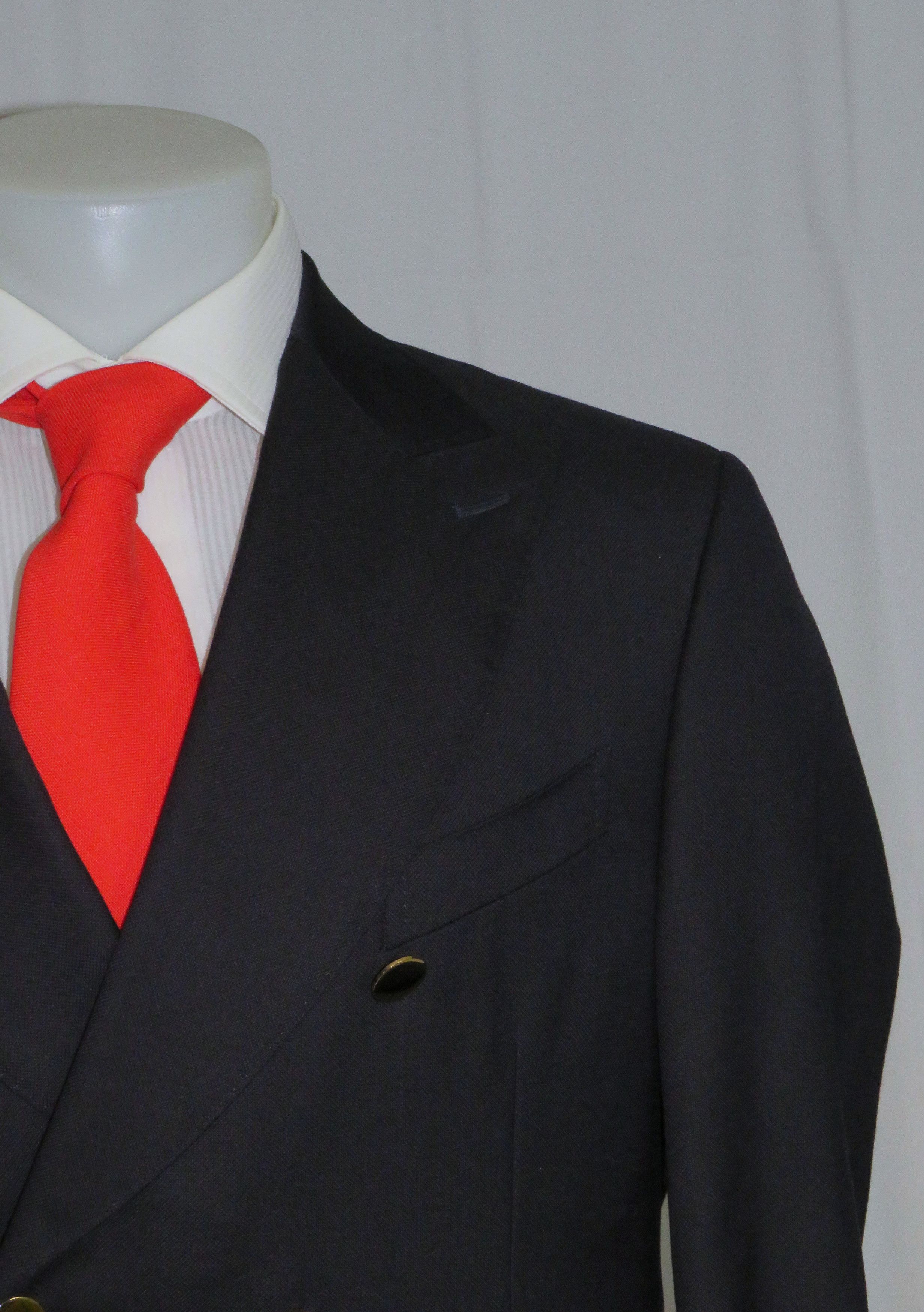Other Alex Hitz Navy Gold Button Double Breasted Blazer 40S Size 40S - 3 Thumbnail