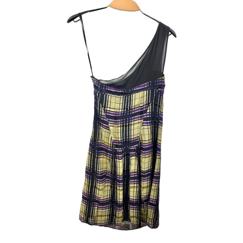 Costume National CNC Costume National Silk Tartan One Shoulder Dress 26/40 Size M / US 6-8 / IT 42-44 - 5 Thumbnail