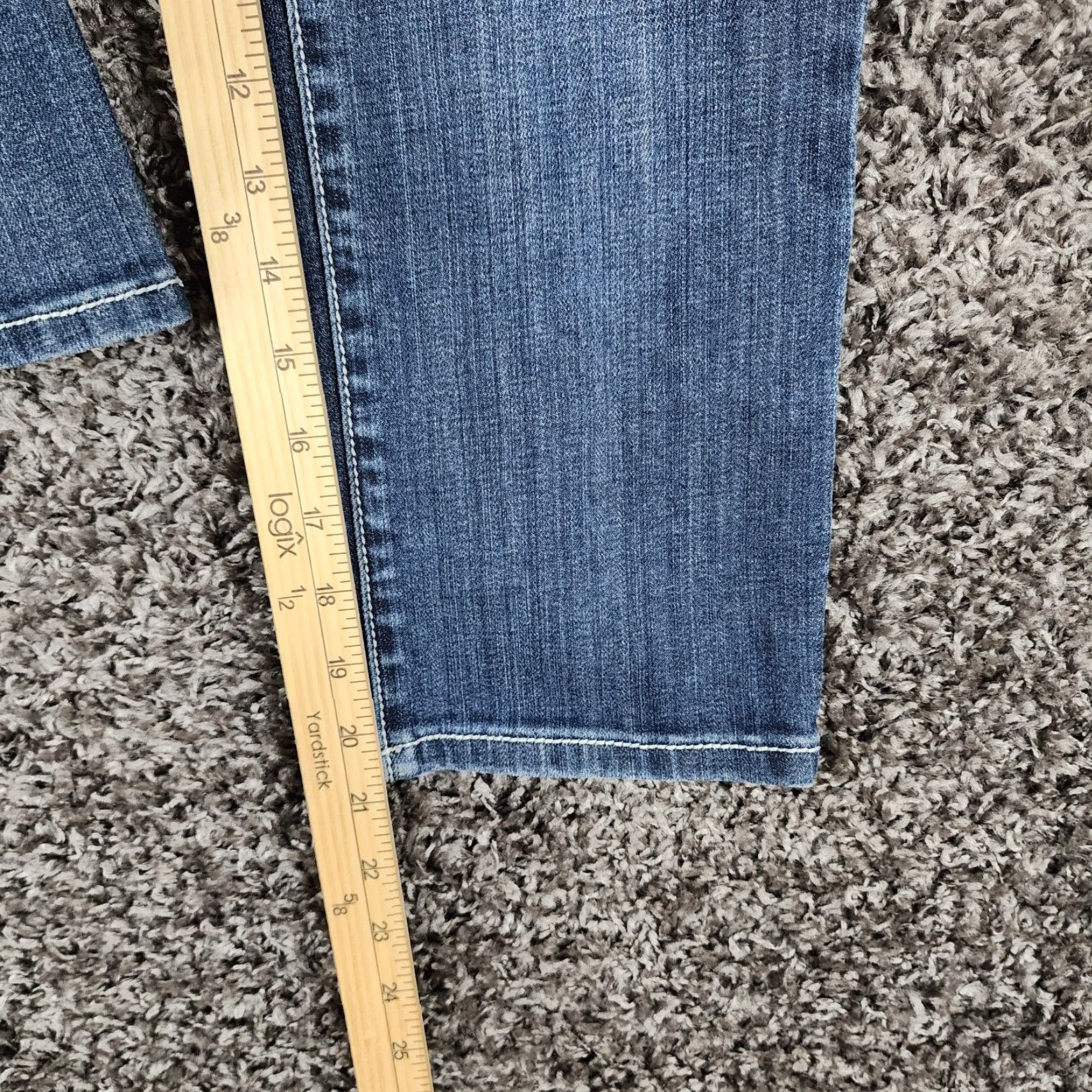 Vintage L.A. Idol Womens Jeans Capri Heavy Stitch Blue 29 Capris Size 29 Women Size 29" - 5 Thumbnail