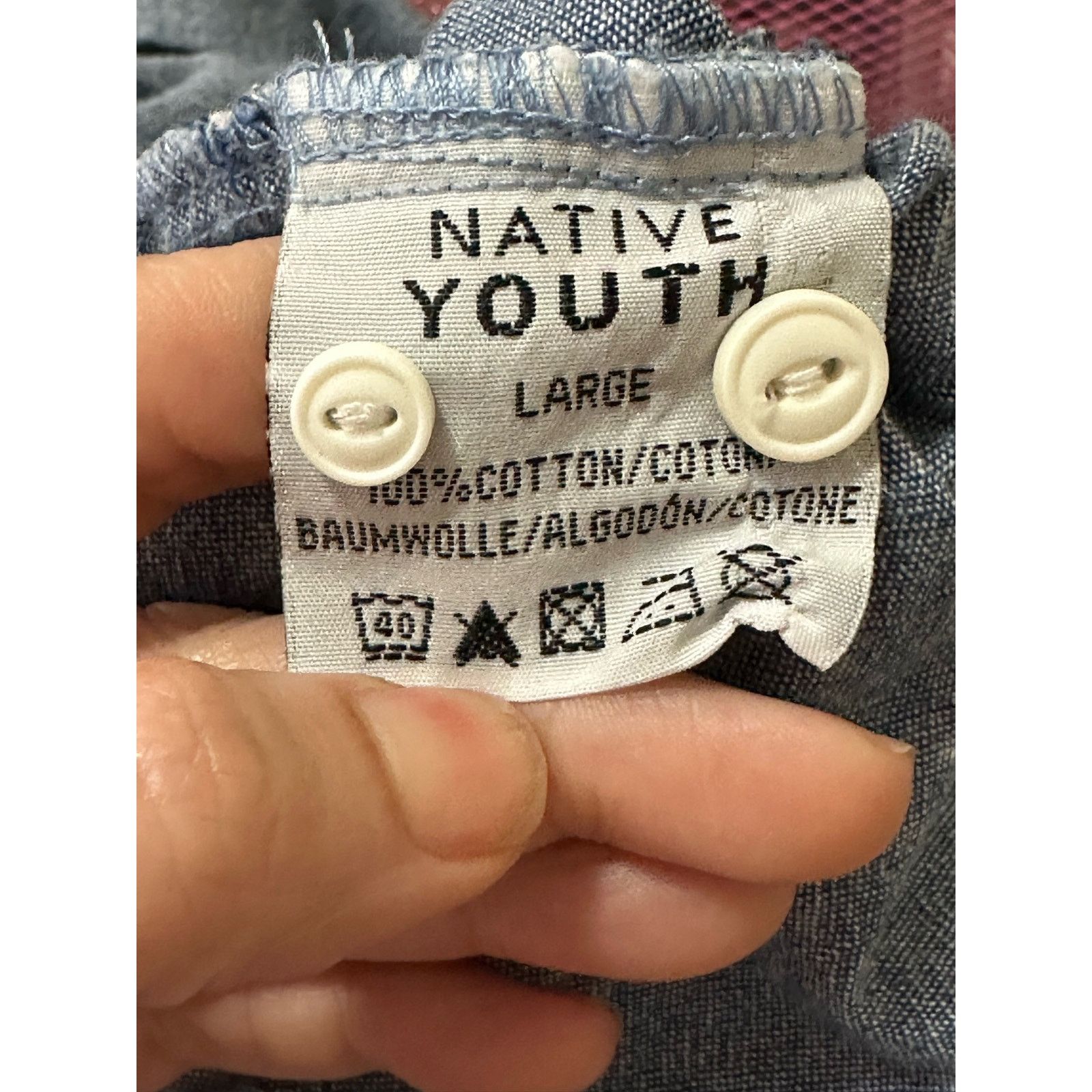 Native Youth Native Youth blue long sleeves casual shirt size Large Size US L / EU 52-54 / 3 - 5 Thumbnail