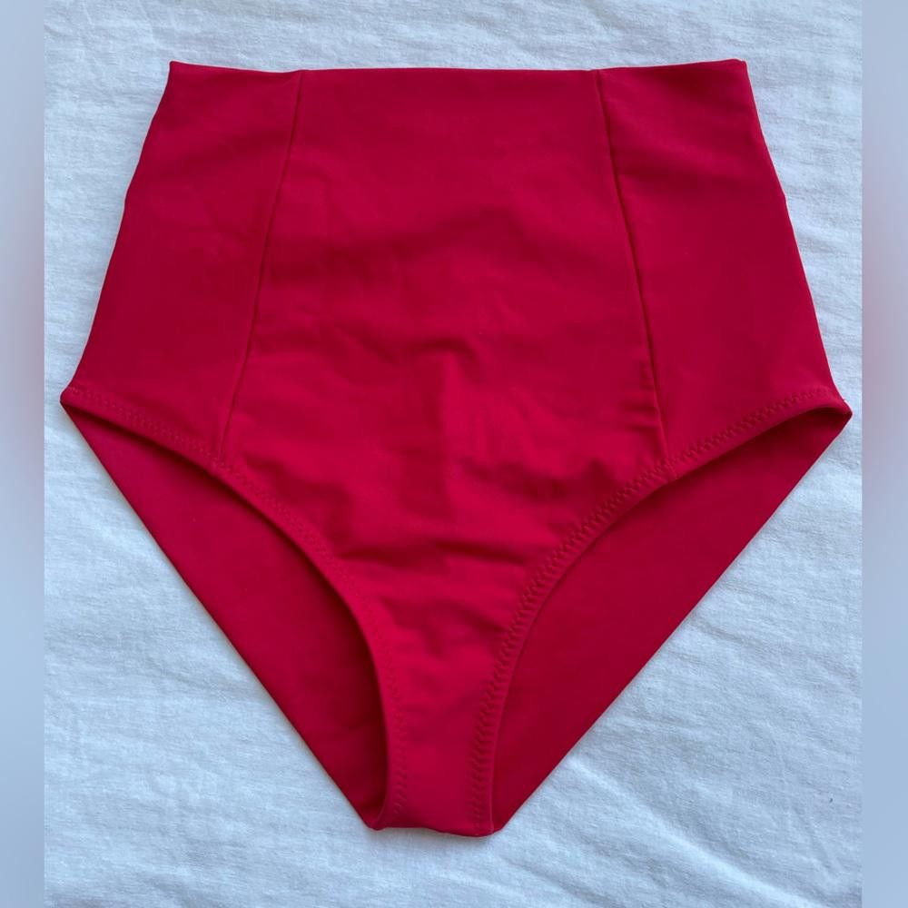 Designer Carolina K Red Selena swim bikini bottoms XS Size ONE SIZE - 2 Thumbnail