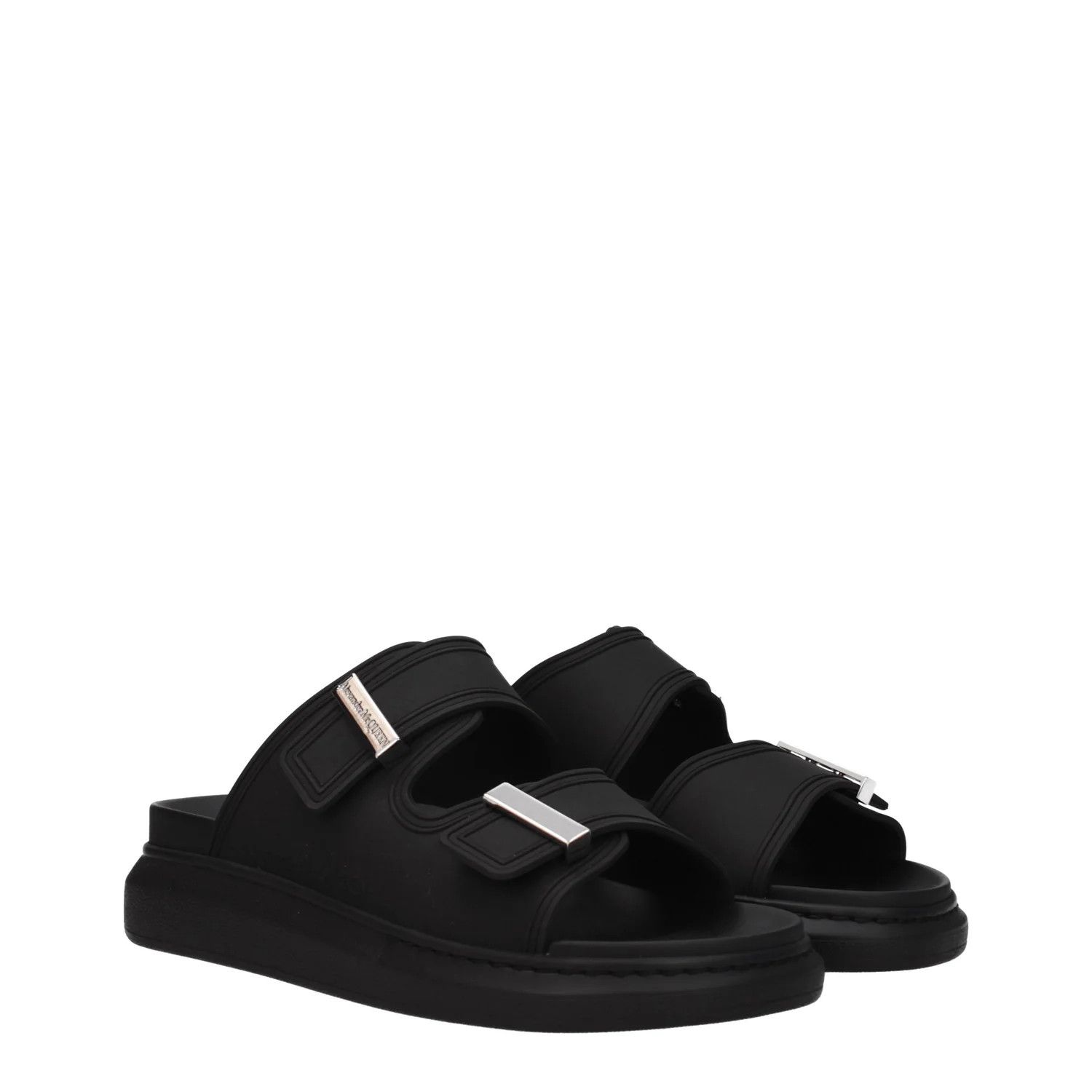 Alexander McQueen ob1o1e0225 Rubber Slippers in Black Size US 7.5 / EU 40-41 - 2 Thumbnail