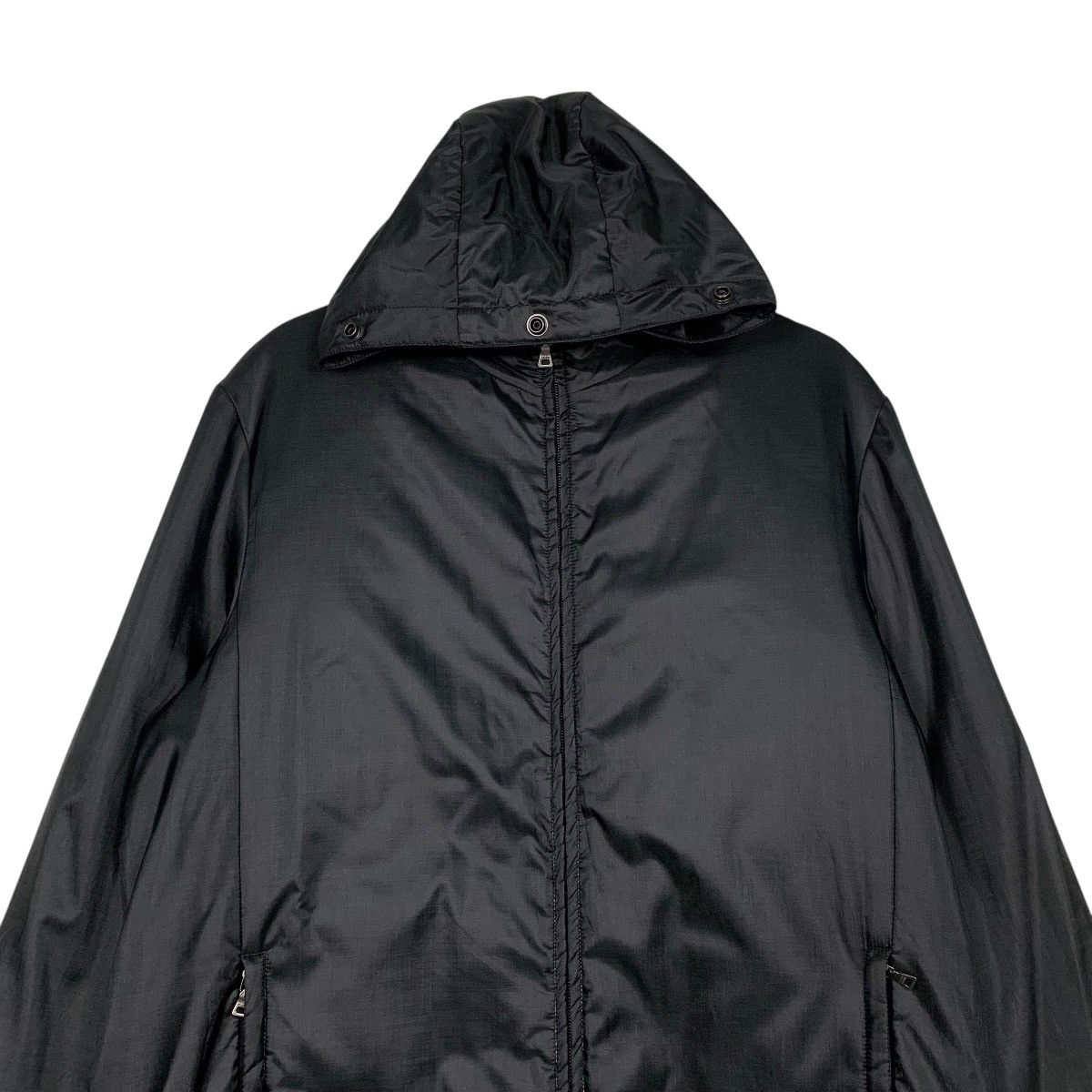 Prada Vintage Prada Hooded Nylon Long Jacket Size US L / EU 52-54 / 3 - 2 Thumbnail