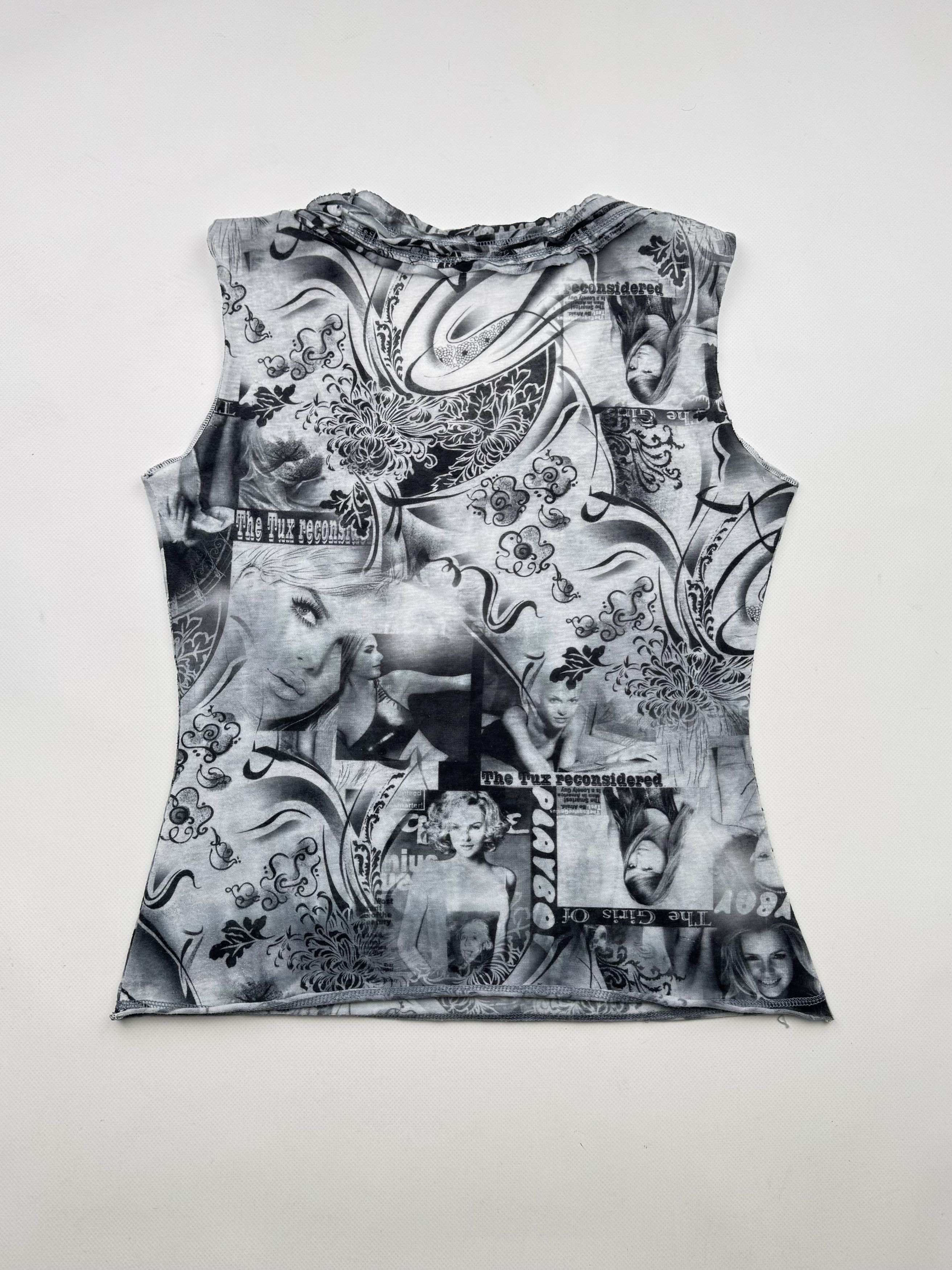 Vintage 90's Printed Tank Top B31(V388)E2 Size L / US 10 / IT 46 - 4 Thumbnail