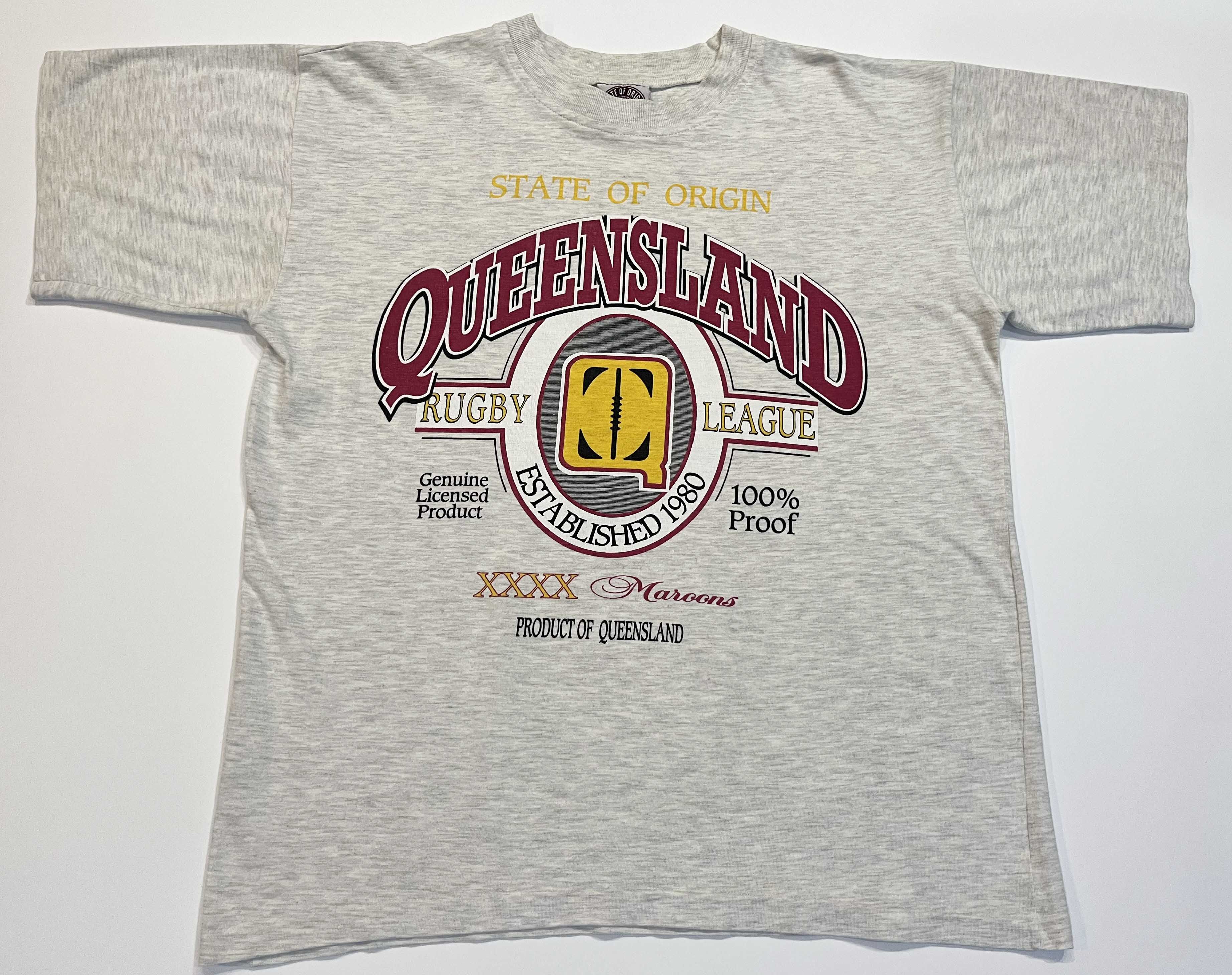 Vintage Vintage State of Origin Queensland Australian Rugby T-Shirt Size US L / EU 52-54 / 3 - 1 Thumbnail