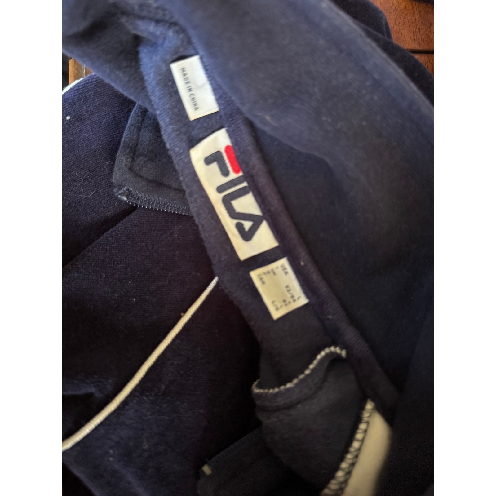 Fila Vintage Y2K FILA Blue Velour Track Suit Sweatsuit Mens Large Size 38R - 4 Thumbnail