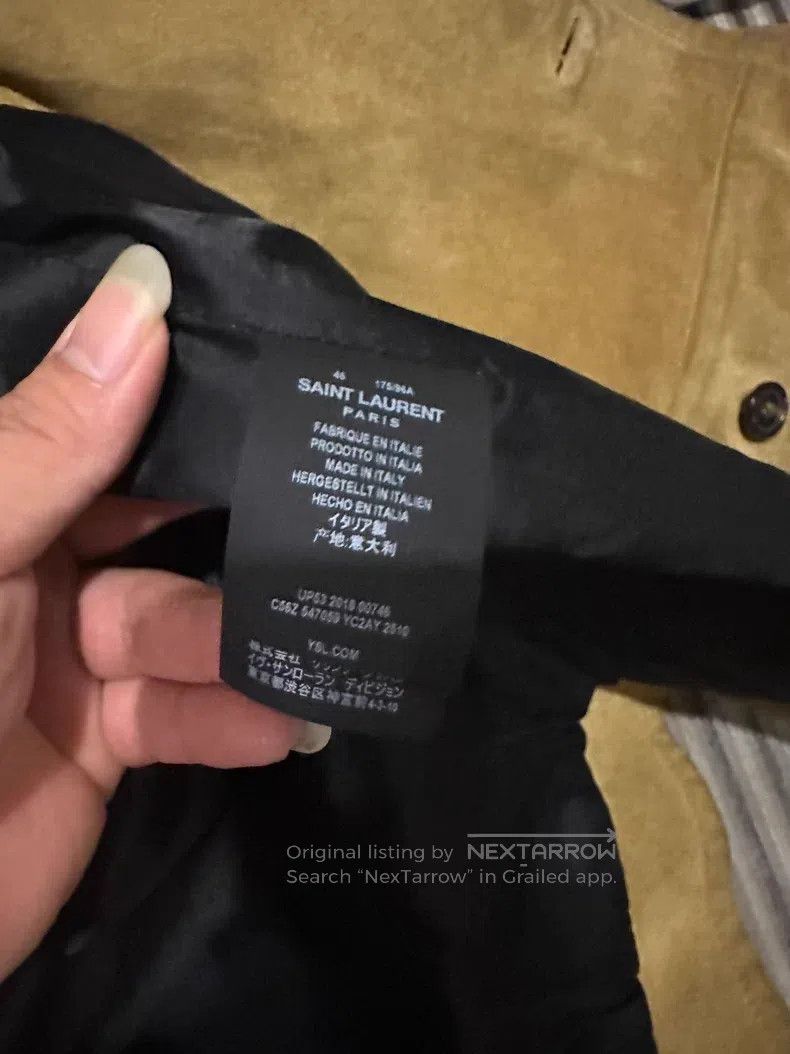 Saint Laurent Paris Saint Laurent Paris Distressed suede leather jacket Size US S / EU 44-46 / 1 - 7 Thumbnail