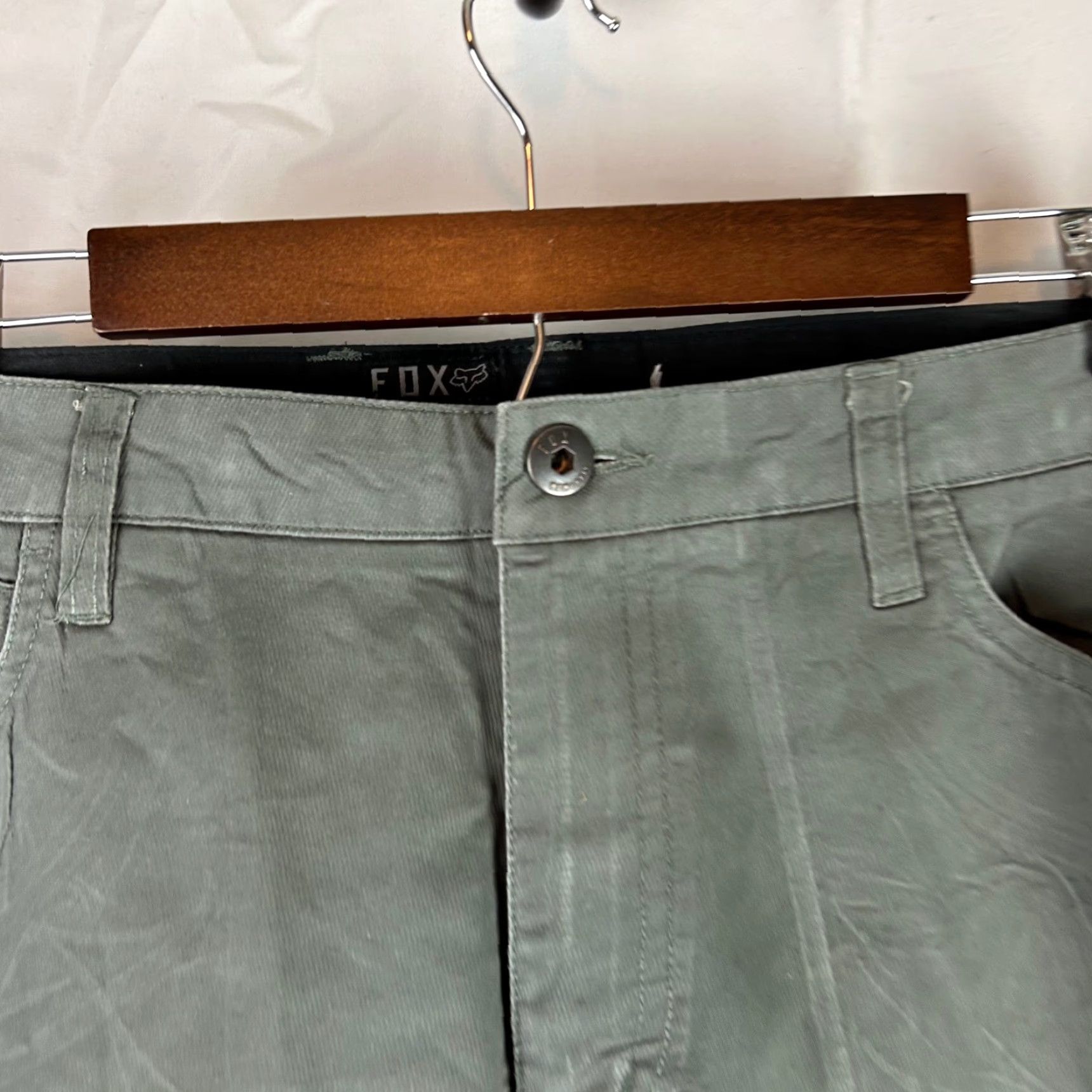Vintage Fox Heritage Forged Pants Flat Front Slim Chino 36x32 Grey Mens Casual Workwear 5-Pocket Button Zip Stitching Size US 36 / EU 52 - 3 Thumbnail
