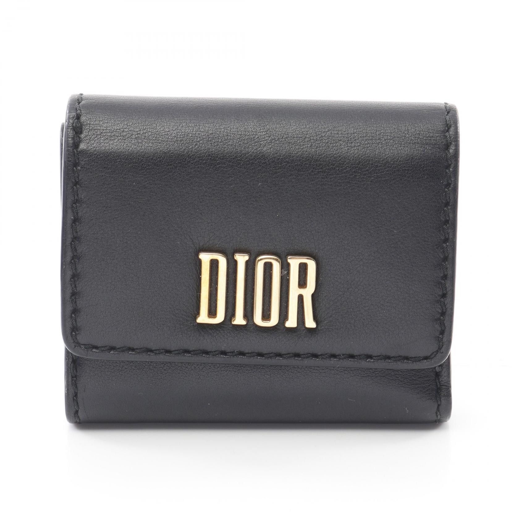 Dior Dior Dior Trifold Wallet Leather Wallet Leather Short Wallet Size ONE SIZE - 1 Thumbnail