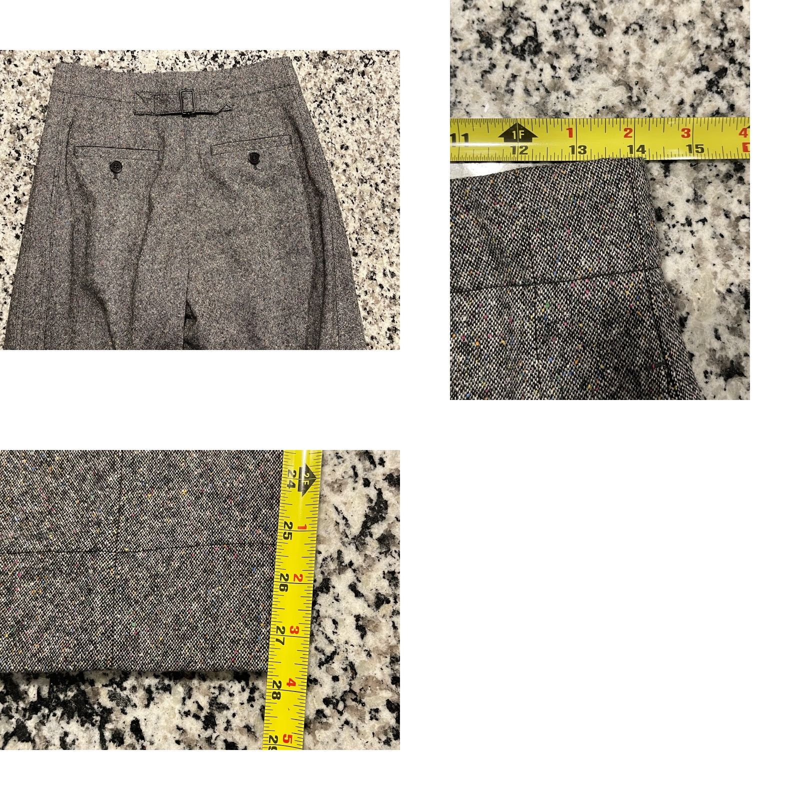 ME+EM VINTAGE ME+EM Grey High Rise Wool Silk Blend Trousers Pants Size 4 Size 27" / US 4 / IT 40 - 8 Thumbnail