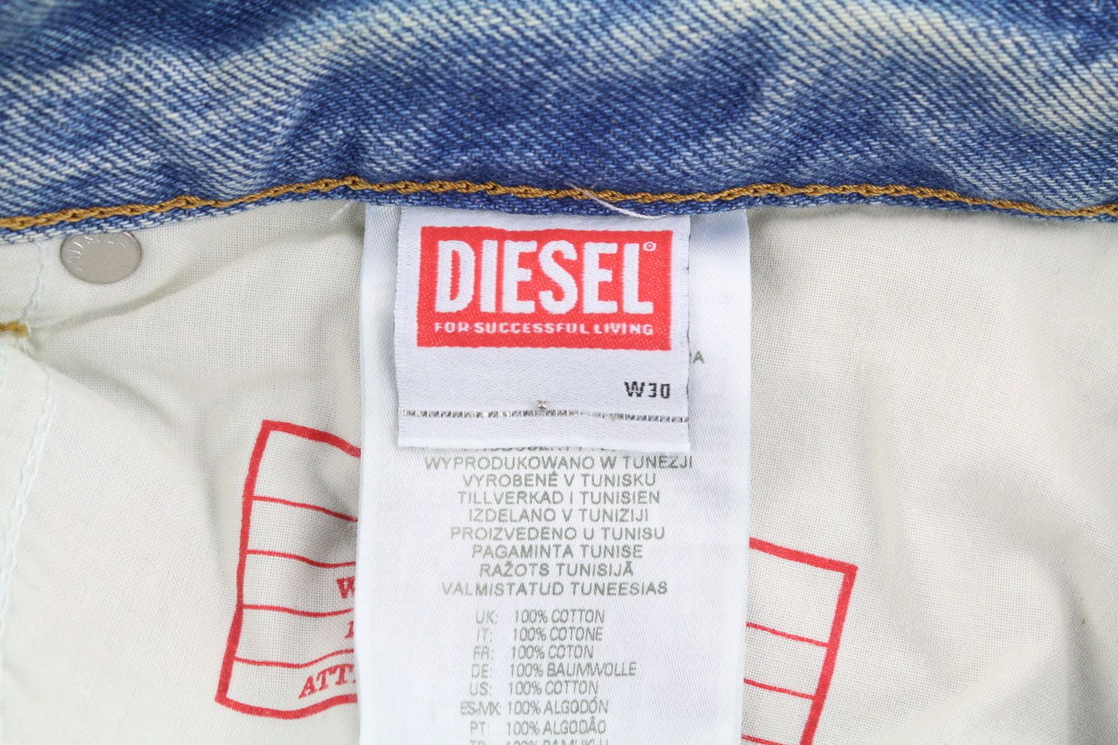 Diesel 2010 09D79 W30/L34 Loose Straight Washed Jeans 40913 Size US 30 / EU 46 - 9 Thumbnail
