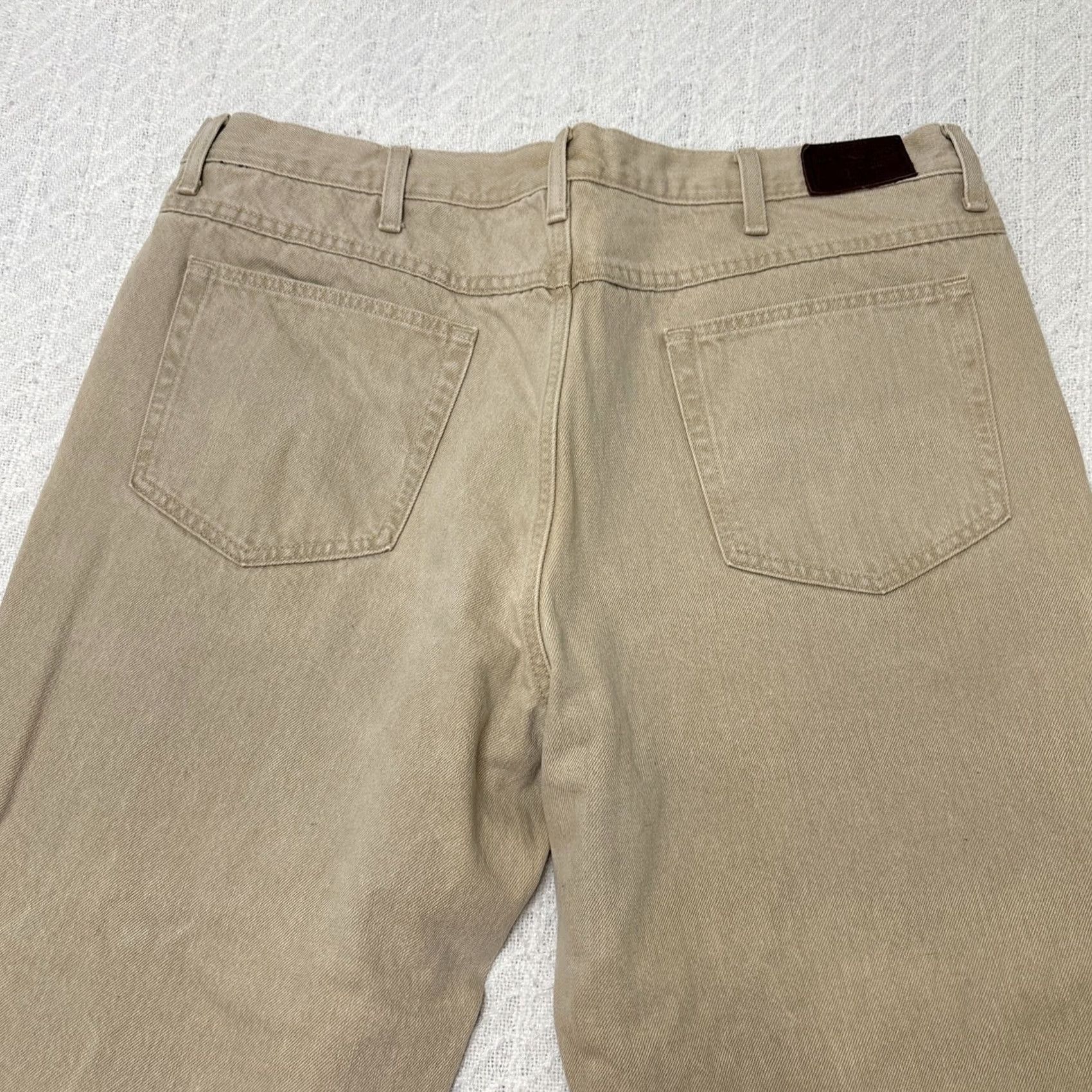 Vintage VINTAGE LL Bean Jeans Classic Fit Size 40 X 32 Beige Blanket Lined 90s Men Denim Straight Size US 40 / EU 56 - 6 Thumbnail