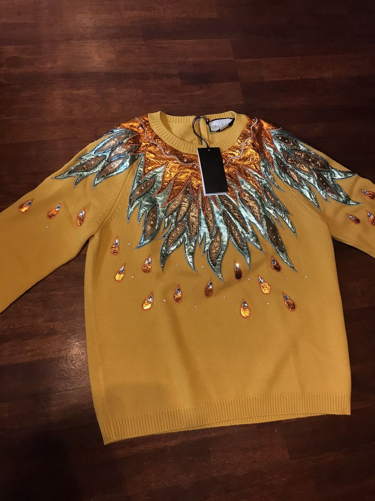 Gucci Gucci wool sweater leather and jewellery fashion Show Size US L / EU 52-54 / 3 - 2 Thumbnail