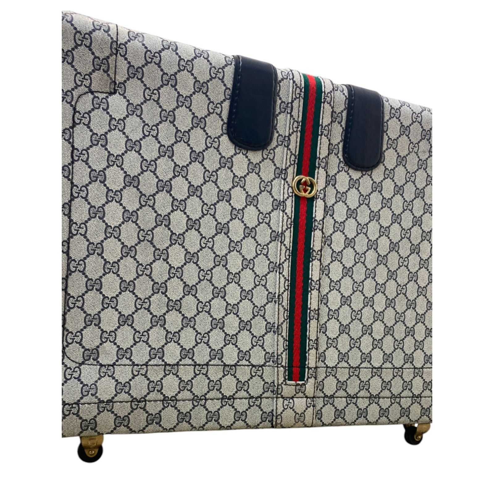 Gucci 1970s Monogram Webstripe Gray Suitcase Size ONE SIZE - 17 Thumbnail