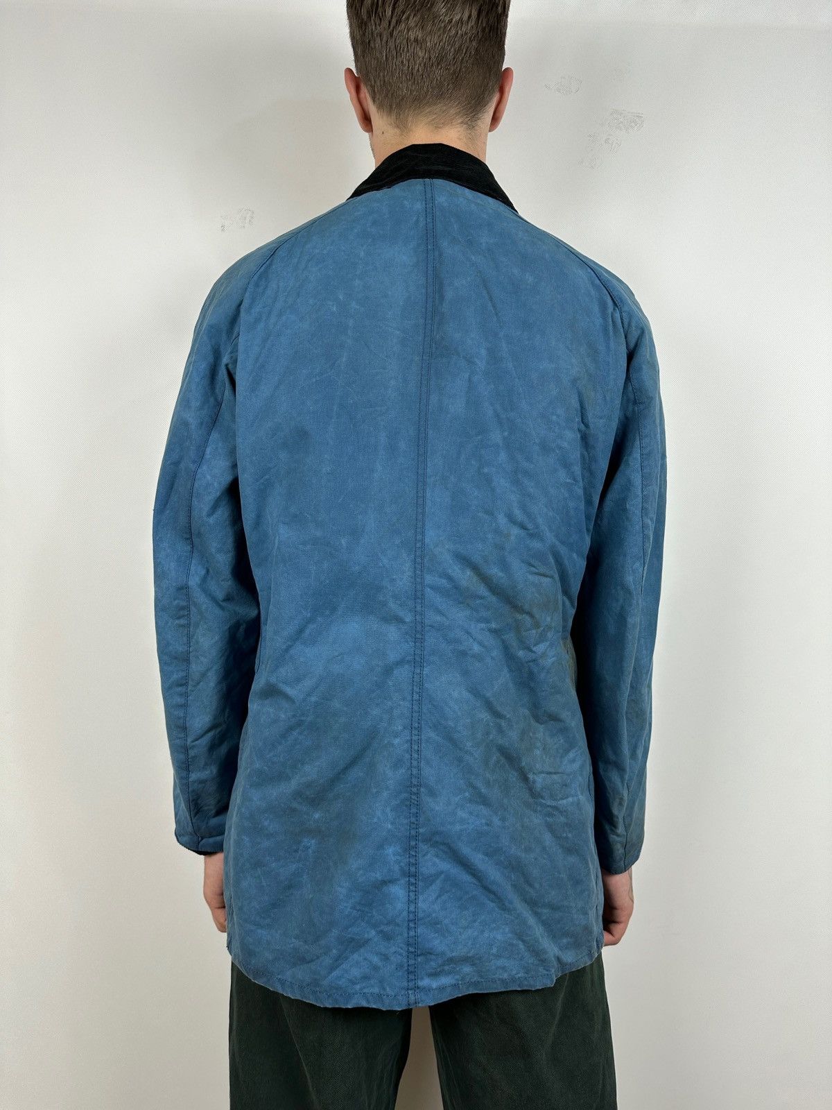 Barbour Barbour Bristol Waxed Blue Coat Jacket Size US L / EU 52-54 / 3 - 5 Thumbnail