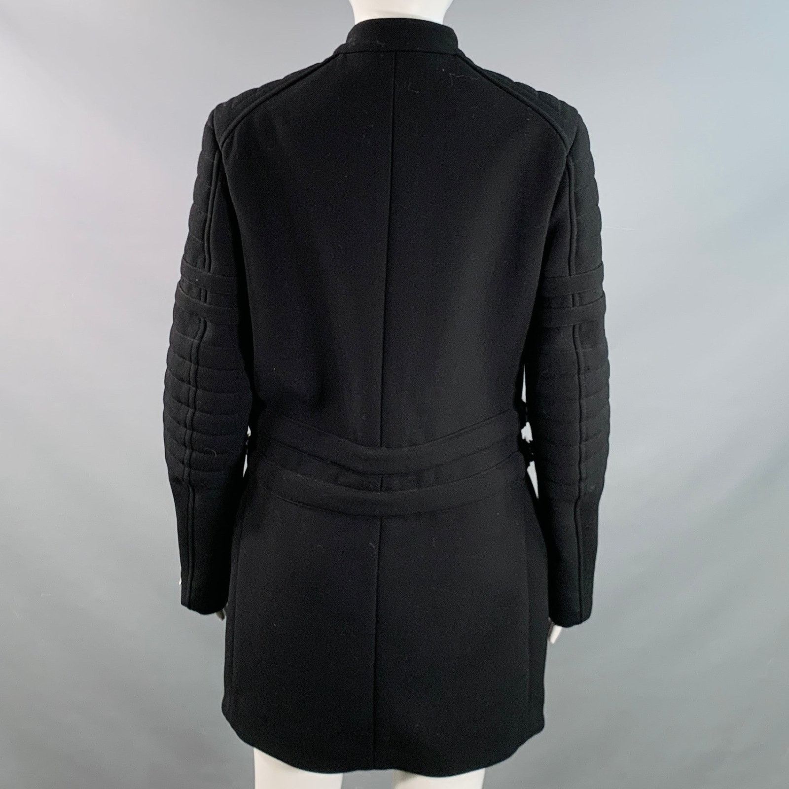 Celine CELINE Size 4 Black Wool Zippers Detail Bondage Coat Size S / US 4 / IT 40 - 5 Thumbnail