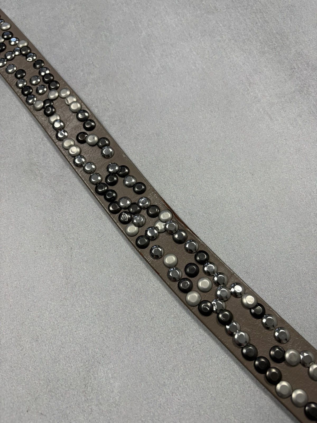 Hysteric Glamour Vintage Leather Belt Style Metal Parts Rhinestones Style Wit Size ONE SIZE - 6 Thumbnail