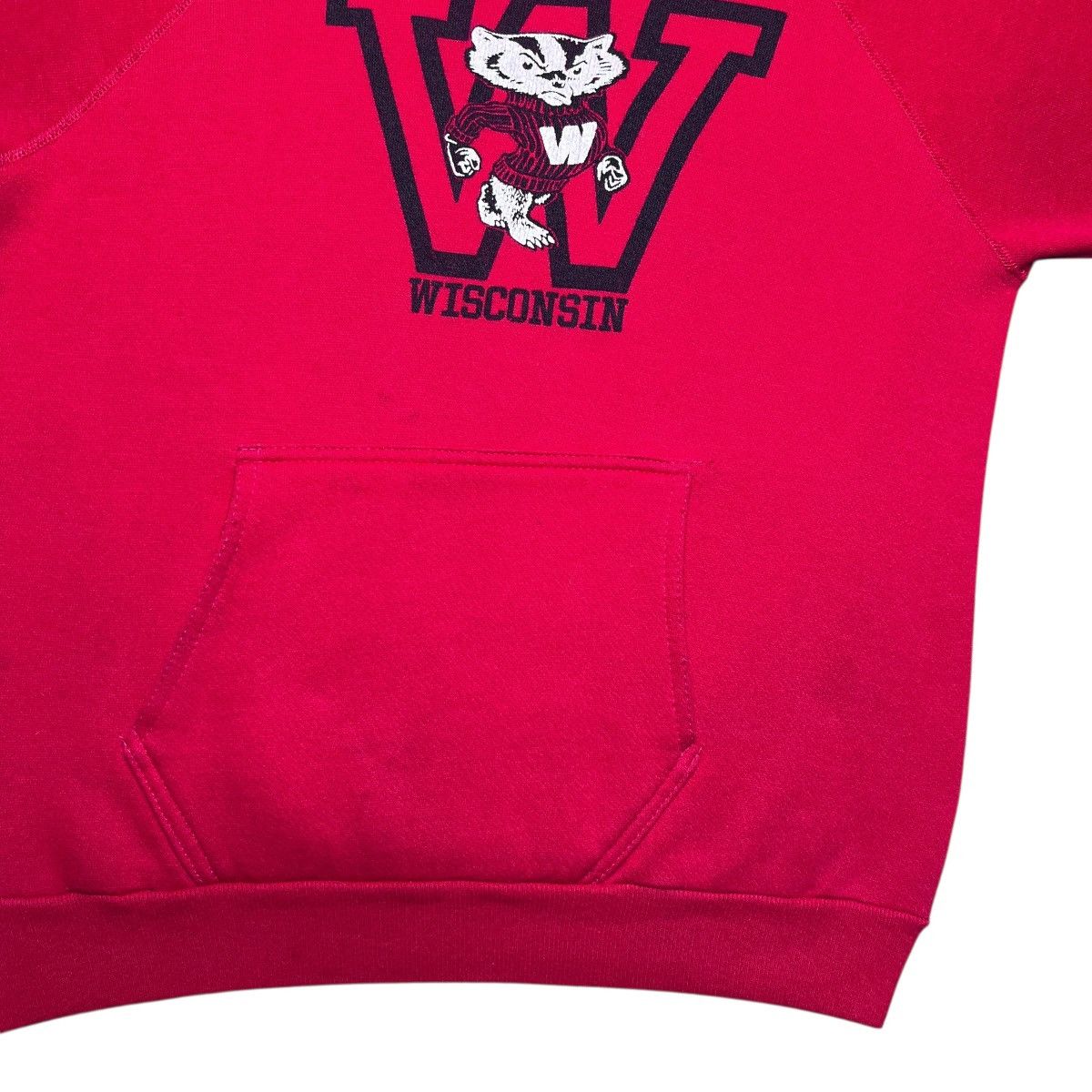 NCAA 1980s NCAA Wisconsin Badgers Artex Spell Out Mascot Hoodie Size US M / EU 48-50 / 2 - 7 Thumbnail