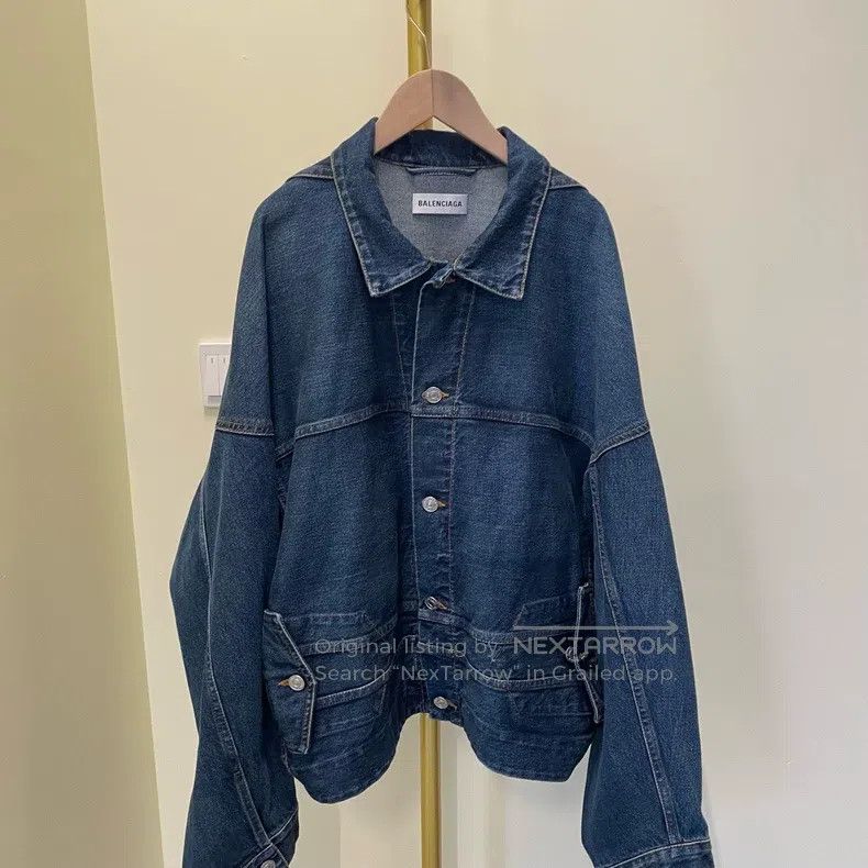 Balenciaga Balenciaga Upside Down Irregular Two-Way Denim Jacket Size XS / US 0-2 / IT 36-38 - 1 Thumbnail
