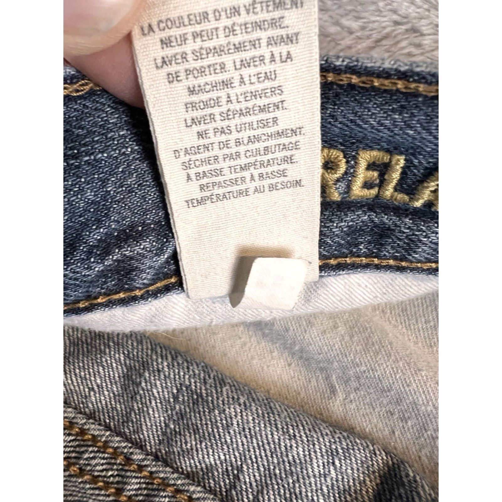 American Eagle Outfitters American Eagle Jeans 34x30 Mens Blue Pants Relaxed Straight Distressed Pattern Solid 5-Pocket Denim Casual Vintage? Size US 34 / EU 50 - 3 Thumbnail