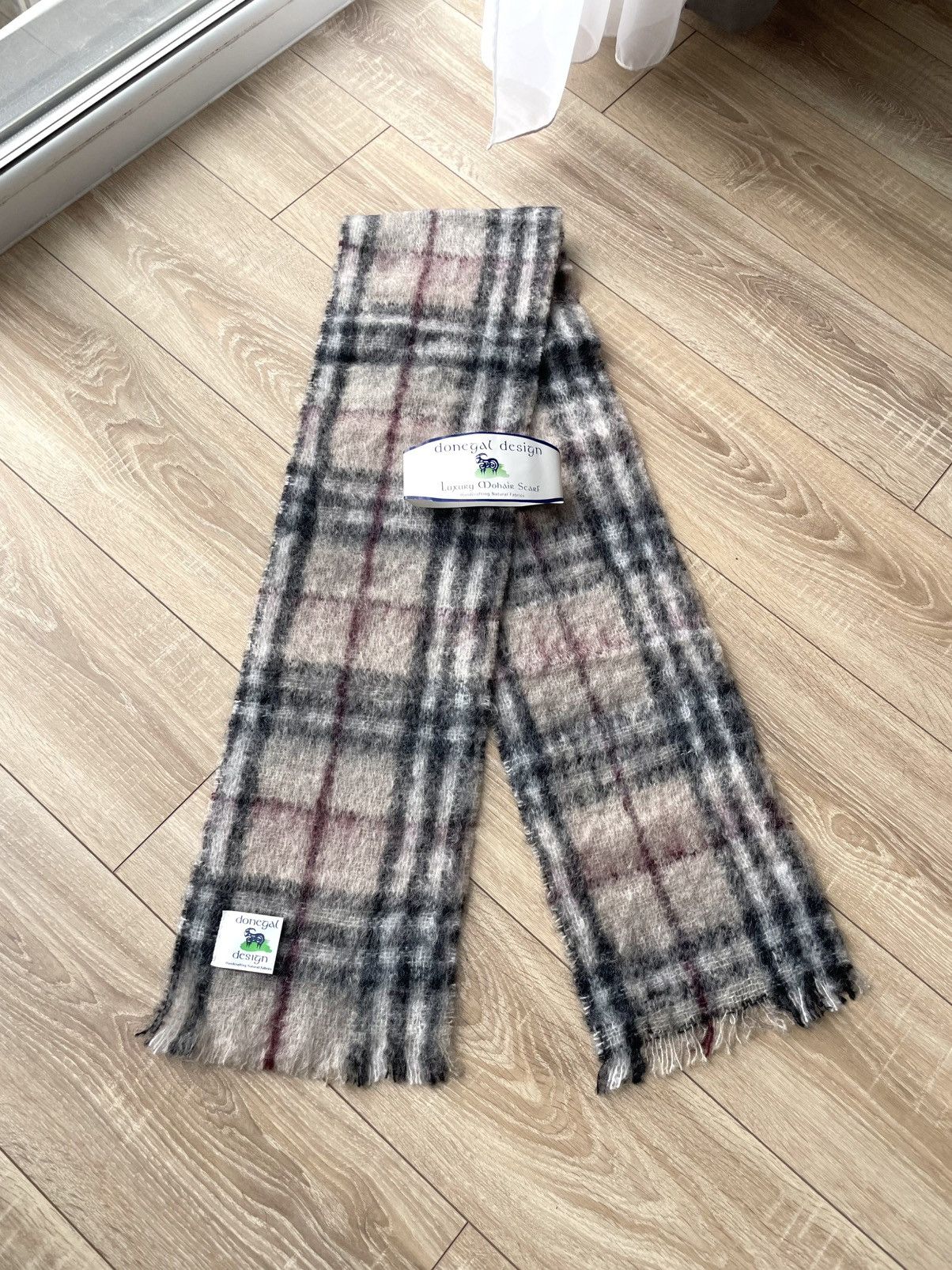Aran Isles Knitwear NEW Donegal Design Mohair Wool Blend Scarf Handcrafted Size ONE SIZE - 8 Thumbnail