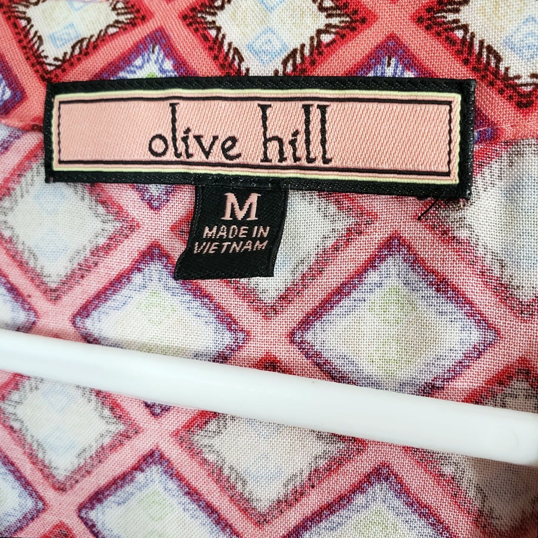 Olive Olive Hill Womens Button Front Shirt Sz M Pink Floral Long Sleeve Rayon Size M / US 6-8 / IT 42-44 - 5 Thumbnail