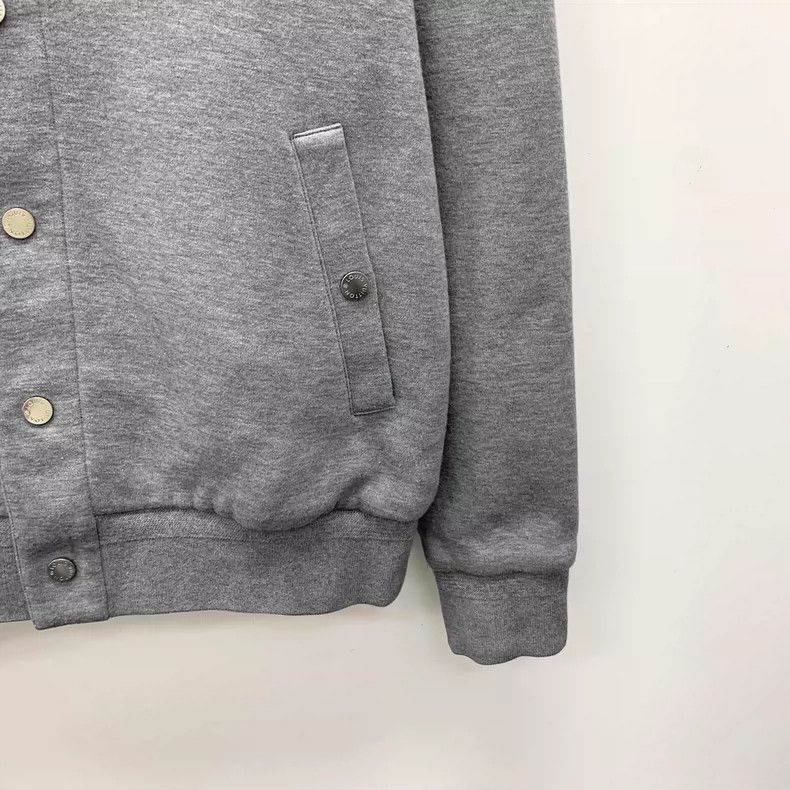 Louis Vuitton Louis Vuitton Grey monogrammed embroidered cotton hooded s Size US S / EU 44-46 / 1 - 9 Thumbnail