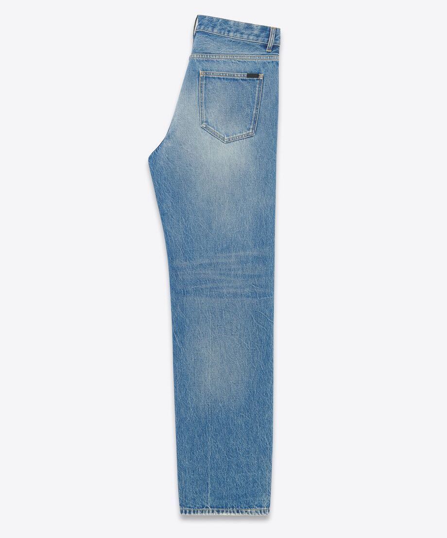 Saint Laurent Paris o1s1wg110625 757276 Long Extreme Baggy Jeans Medium Denim Size US 29 - 2 Thumbnail