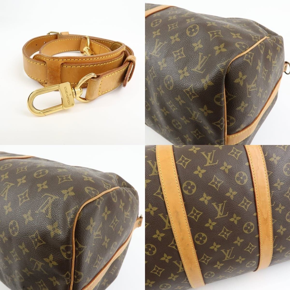 Louis Vuitton Louis Vuitton Monogram Keepall Bandouliere 55 Duffle Bag Size ONE SIZE - 5 Thumbnail