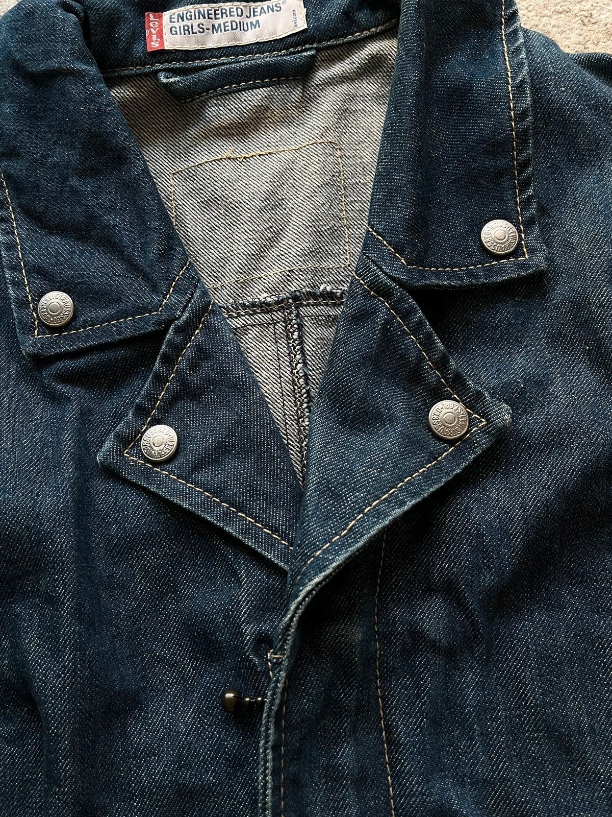 Levi's Levi's Engineered Jeans Sz M 2002 Y2K Denim Coat Jacket Size M / US 6-8 / IT 42-44 - 15 Thumbnail