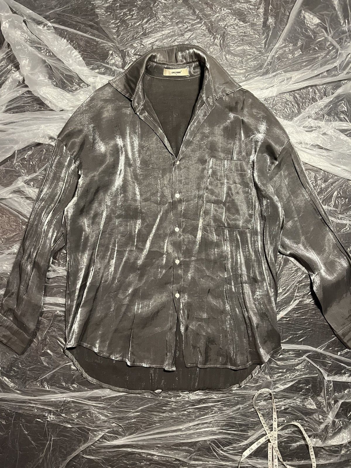 Designer × Japanese Brand Chic Erro Silver Shirt Size M / US 6-8 / IT 42-44 - 2 Thumbnail