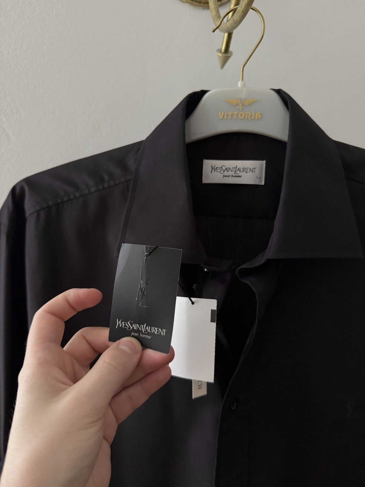 Yves Saint Laurent Vintage Yves Saint Laurent YSL Button Up Shirt Size US L / EU 52-54 / 3 - 3 Thumbnail