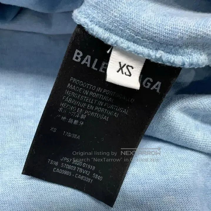 Balenciaga Balenciaga Blue Logo Short Sleeve T. Size US XS / EU 42 / 0 - 2 Thumbnail