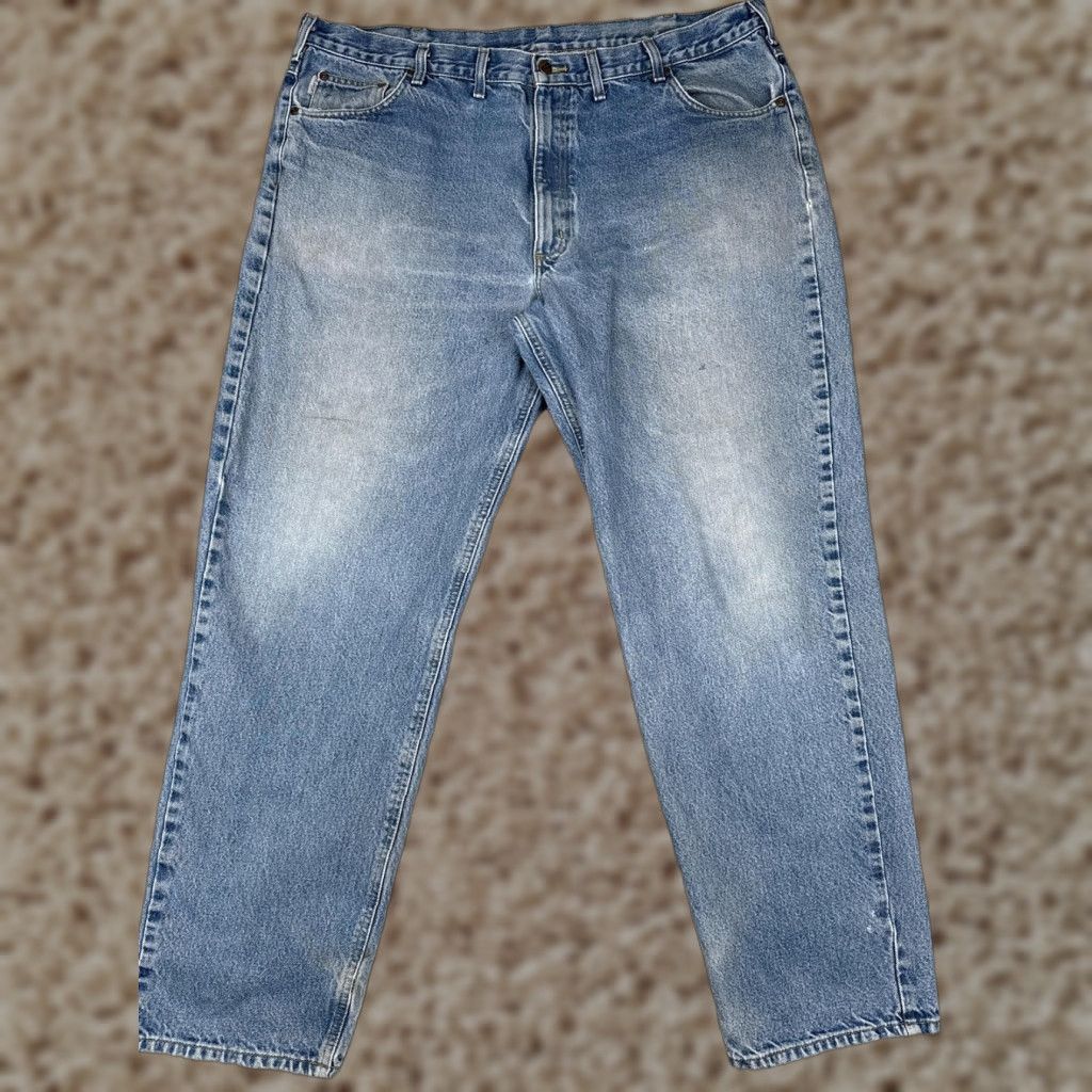 Carhartt VINTAGE? No. Carhartt Jeans Mens 44x34 Light Blue B17 Relaxed Fit Straight Leg Workwear Size US 44 / EU 60 - 1 Thumbnail