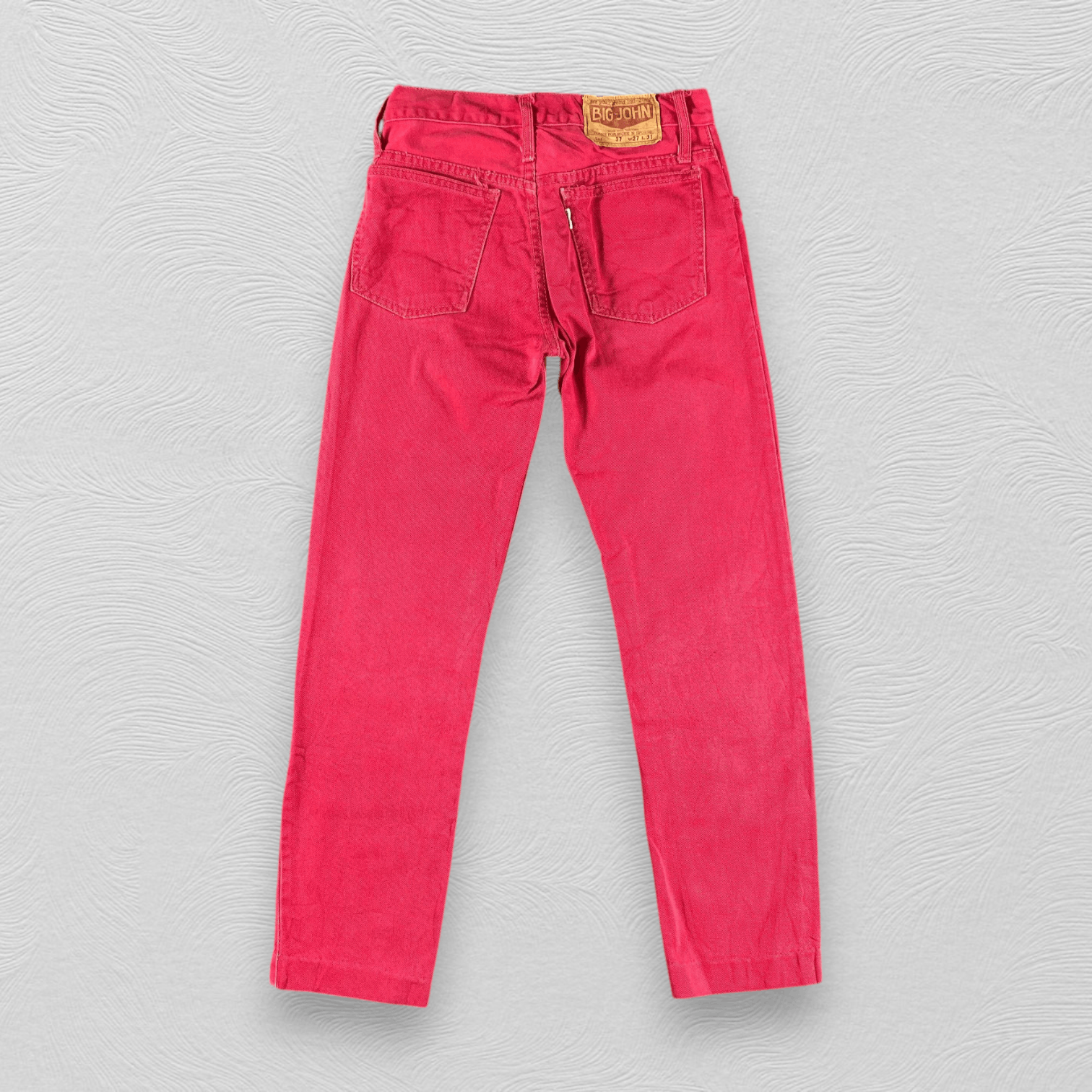 Vintage Vintage Big John Jeans Red Denim KJ3408 Size US 27 - 2 Thumbnail